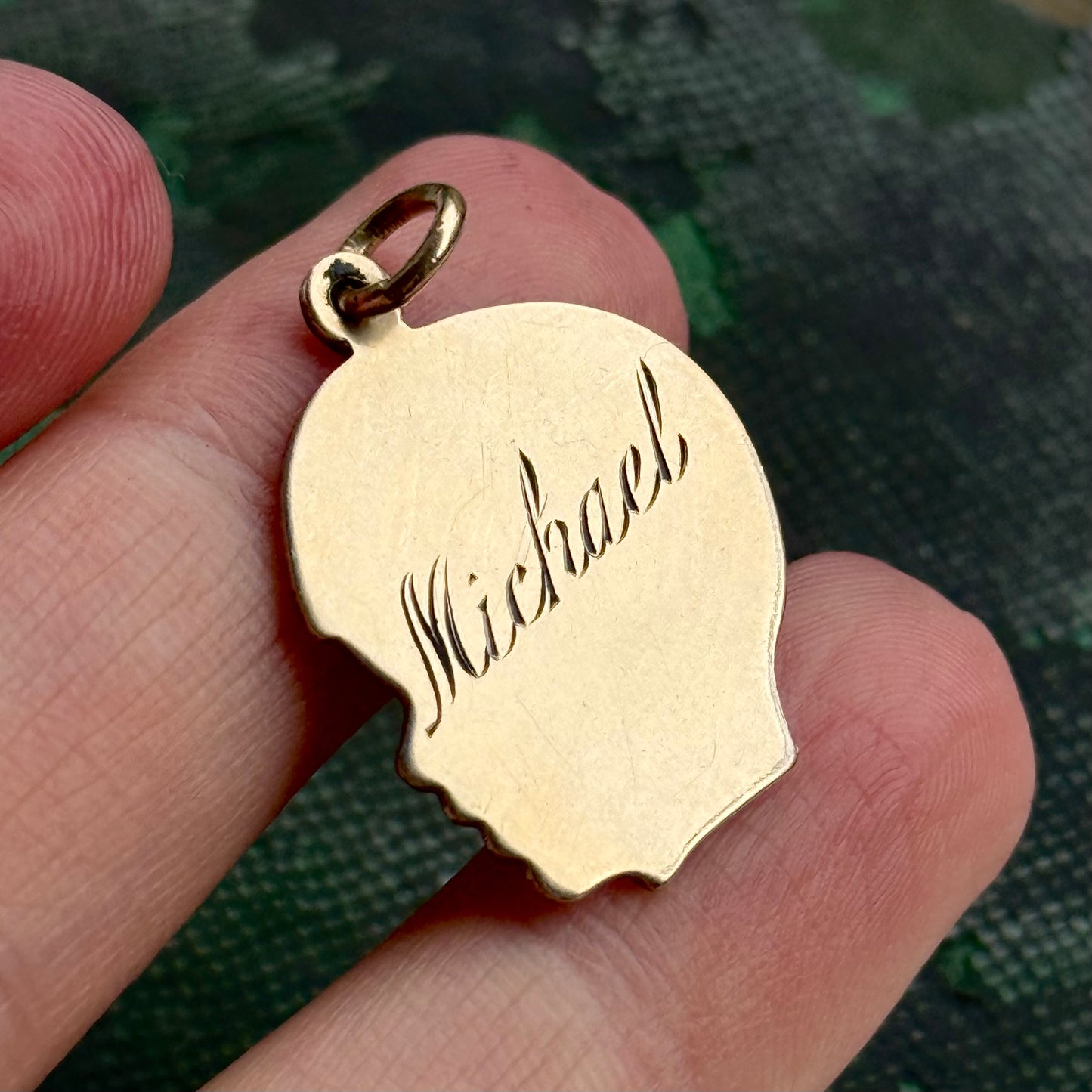 Vintage Profile 'Michael' Pendant Token