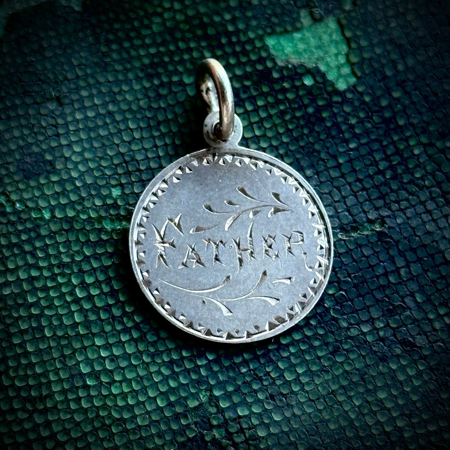 Victorian Love Token 'Father' Coin Pendant; Circa 1870
