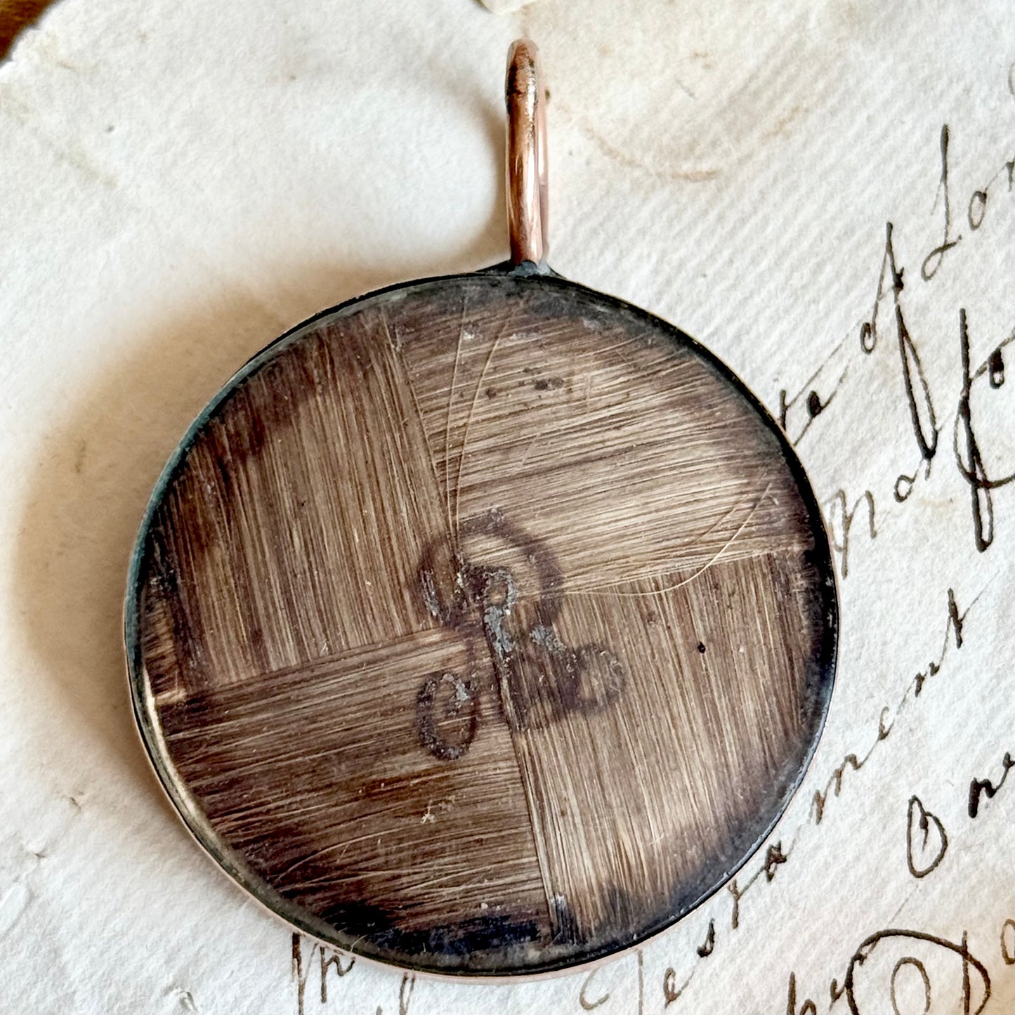 Georgian Mourning Hair Work Pendant; Circa 1810 (Copy)
