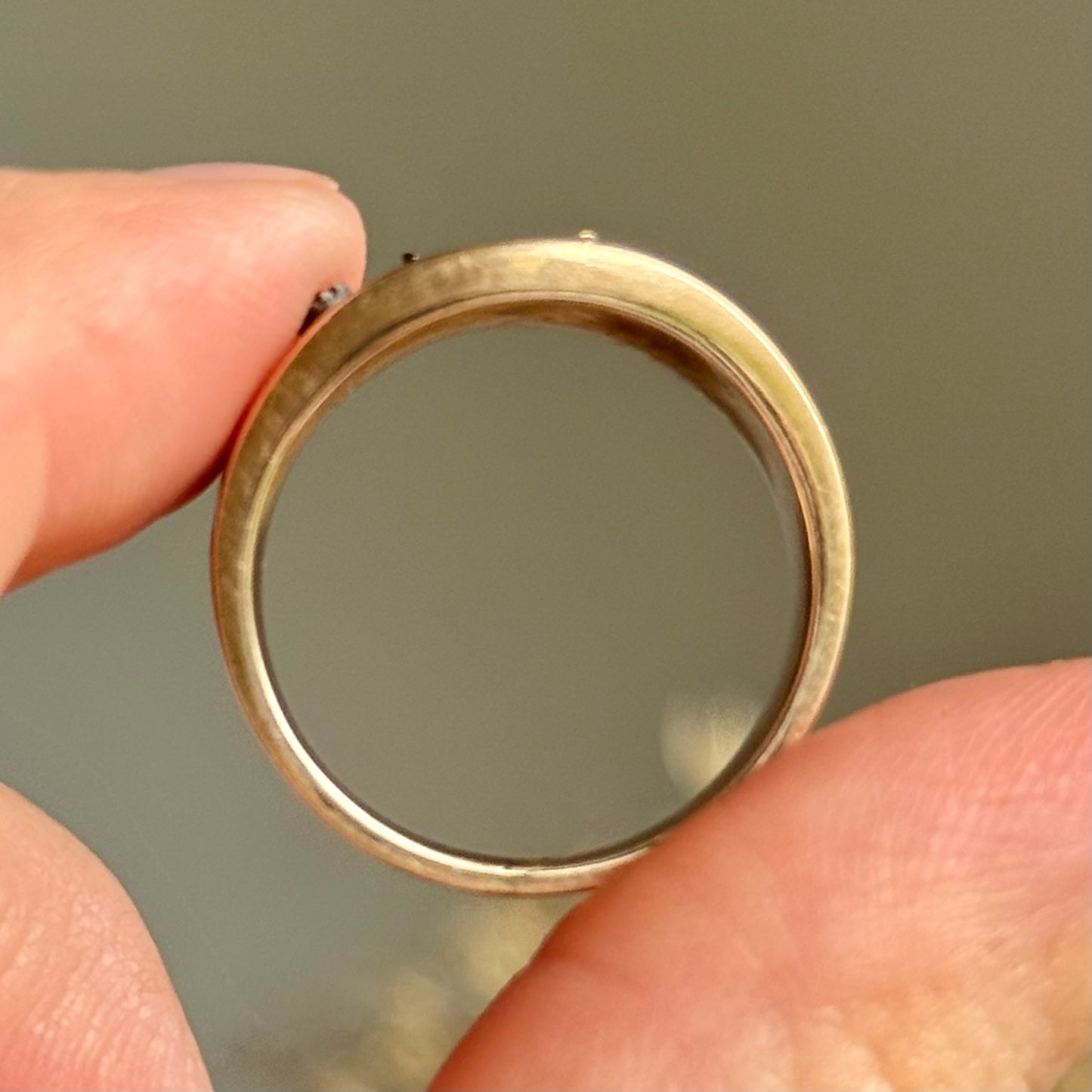 Antique Diamond & Enamel Locket Ring in 15 Carat Gold; Circa 1837