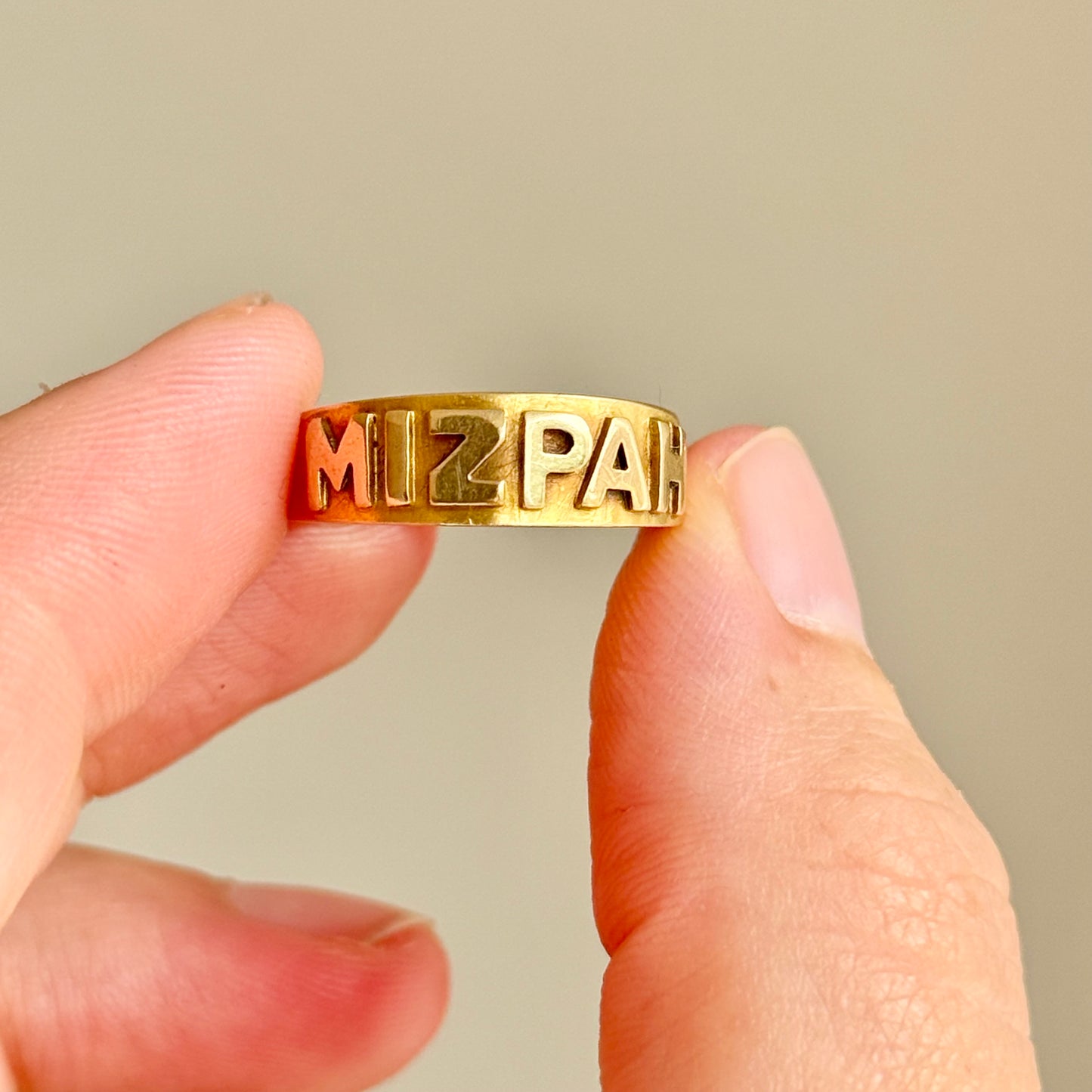 Victorian Mizpah Ring Created In 18 Carat Gold; Circa 1873