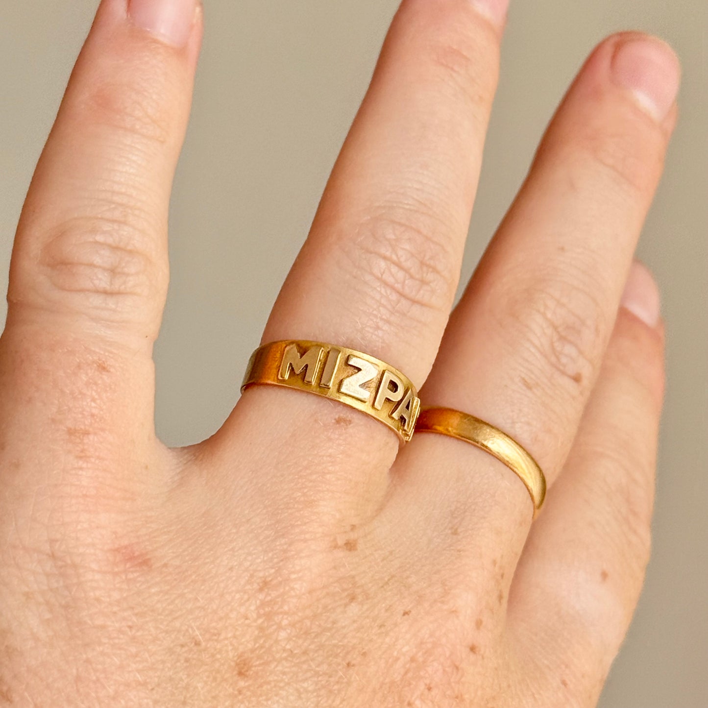 Victorian Mizpah Ring Created In 18 Carat Gold; Circa 1873
