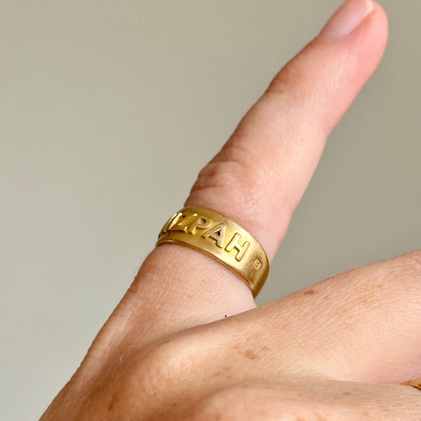 Victorian Mizpah Ring Created In 18 Carat Gold; Circa 1882
