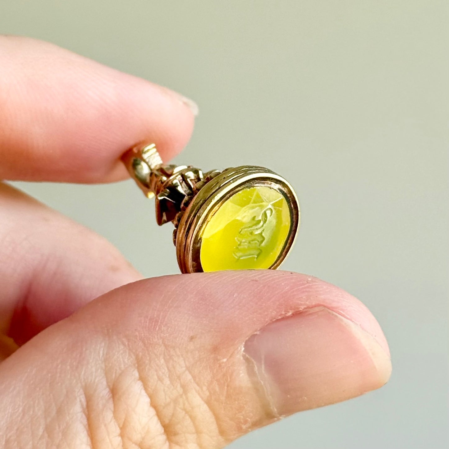 Victorian Intaglio Fob in 9 Carat Gold; Circa 1890