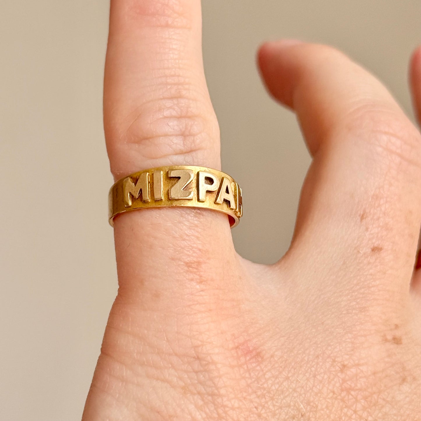 Victorian Mizpah Ring Created In 18 Carat Gold; Circa 1873