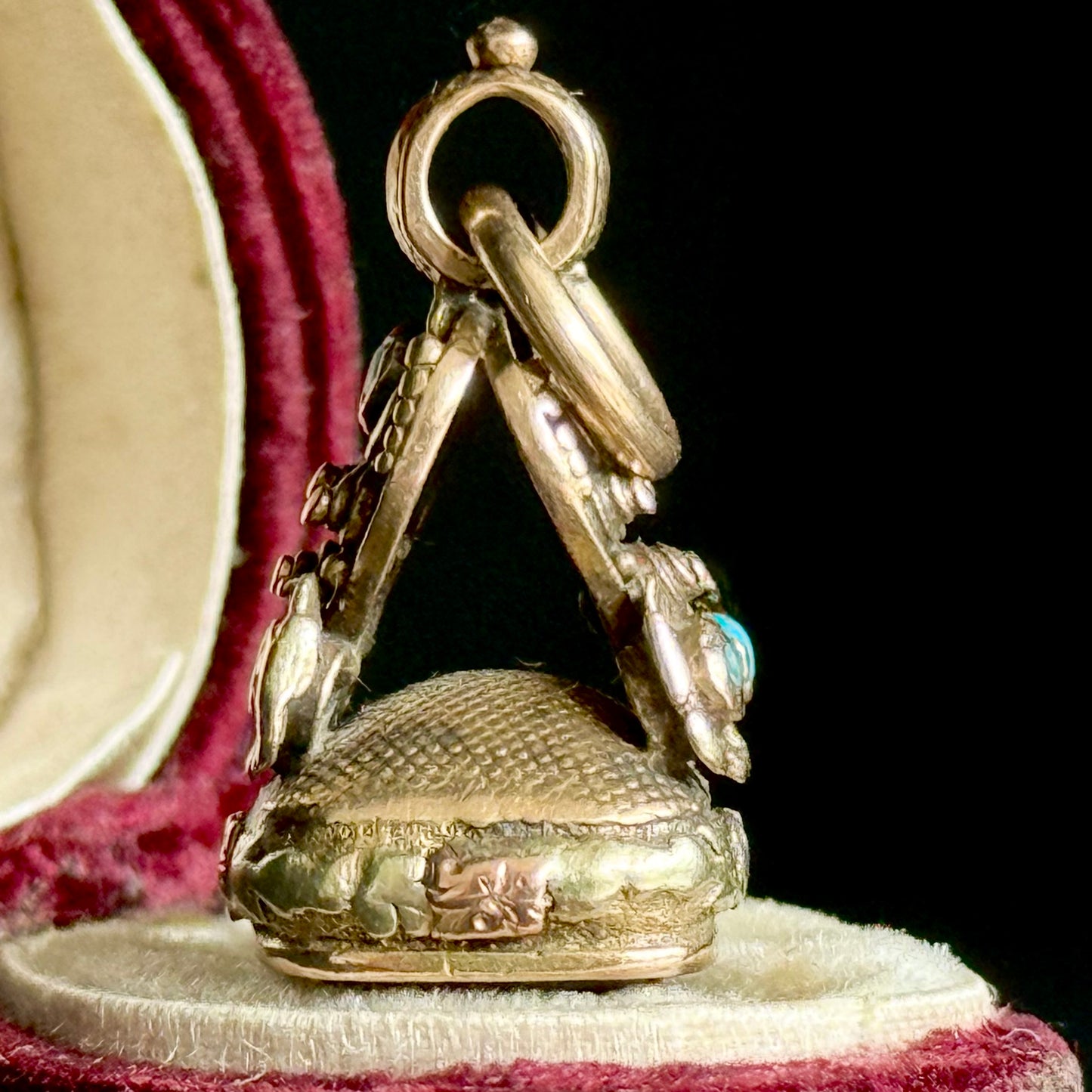Victorian Intaglio Citrine Fob in 9 Carat Gold; Circa 1890