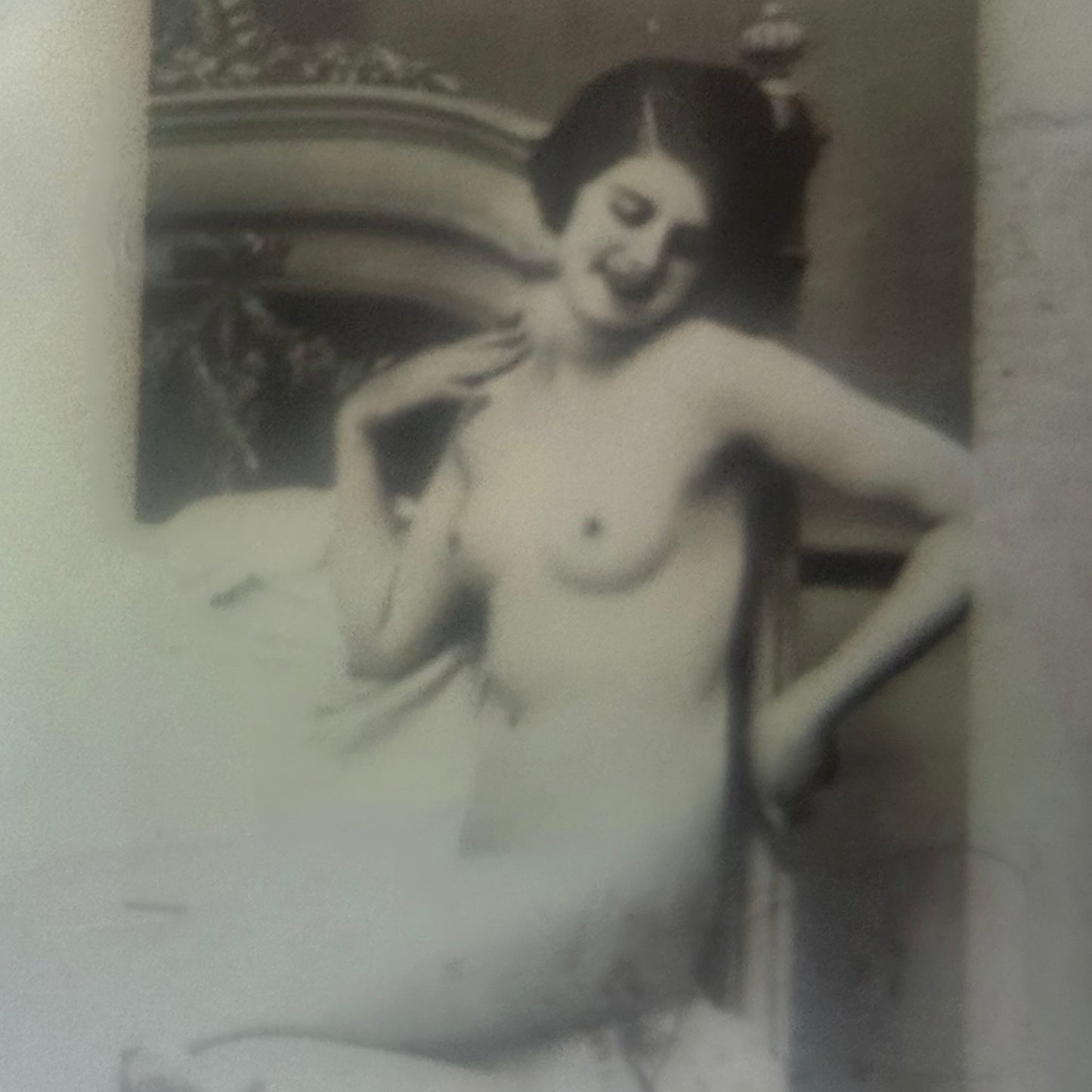 Antique Stanhope Nude Lady Signet Ring