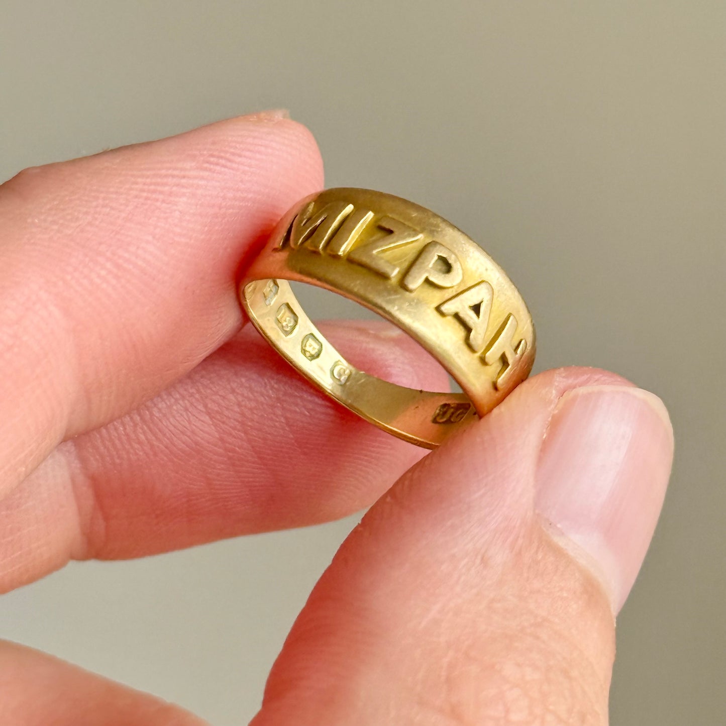 Victorian Mizpah Ring Created In 18 Carat Gold; Circa 1882