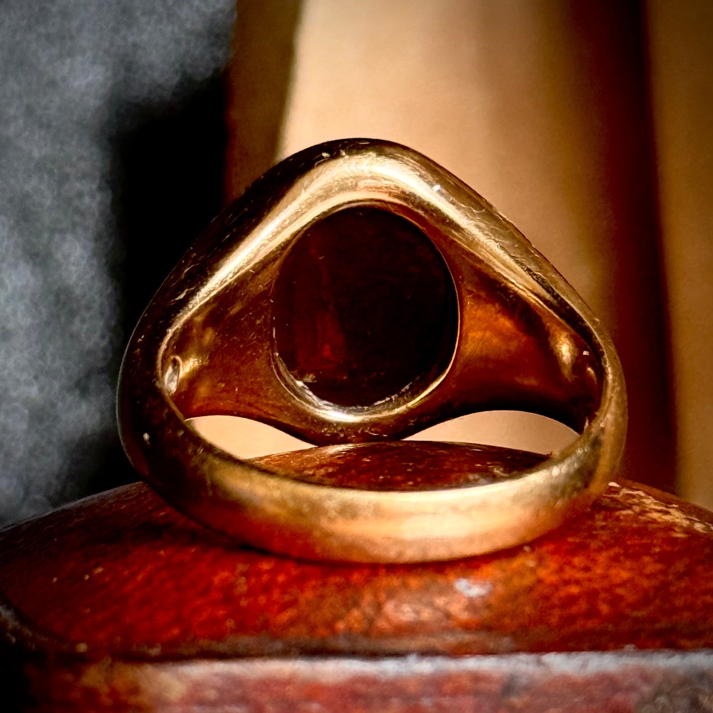 Vintage Carnelian Griffin Signet Ring (AF) ; Circa 1958