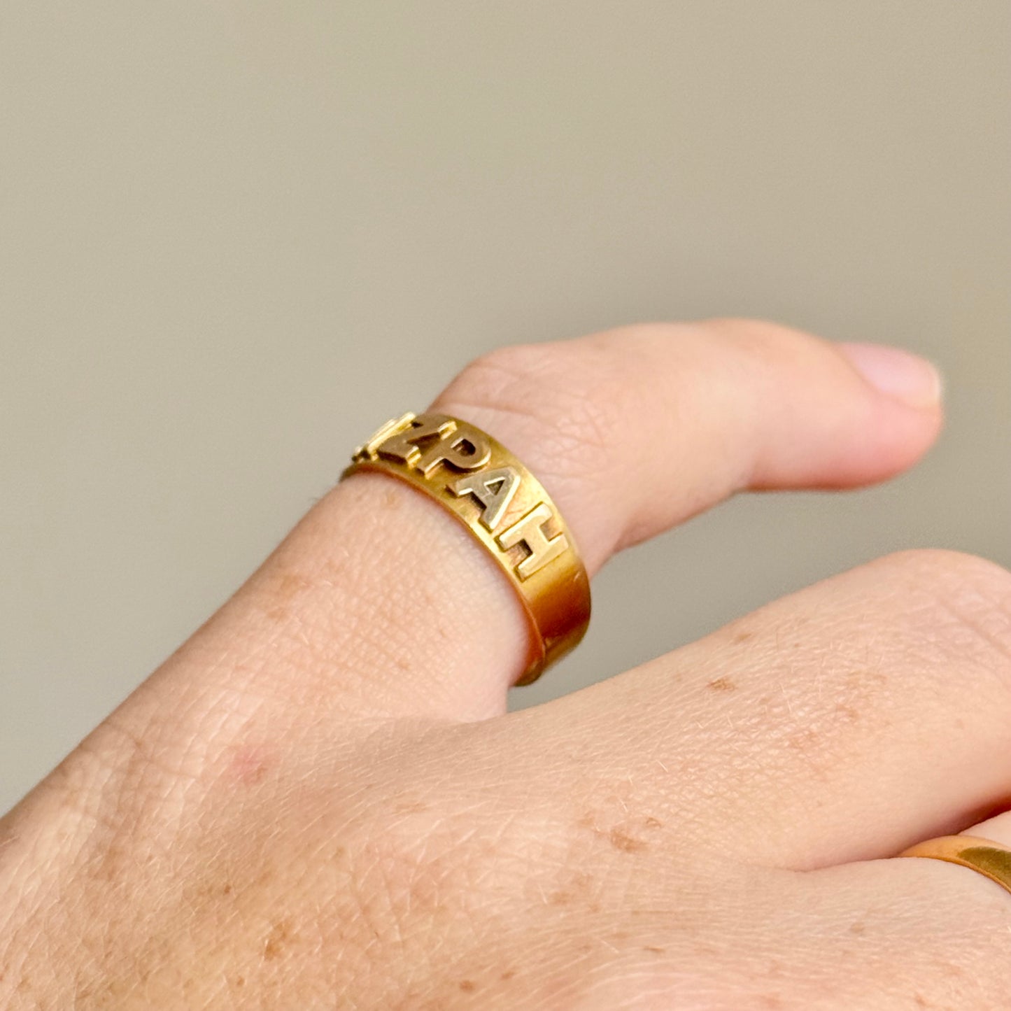 Victorian Mizpah Ring Created In 18 Carat Gold; Circa 1873