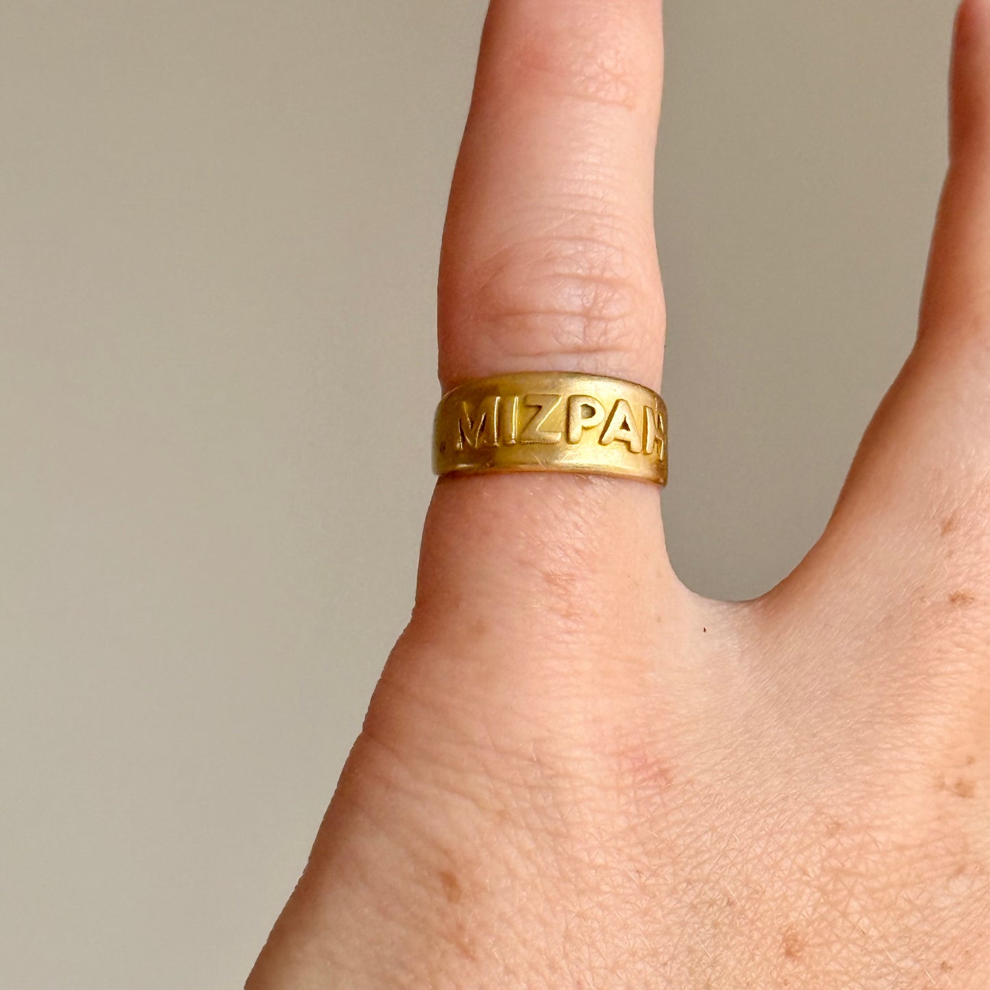 Victorian Mizpah Ring Created In 18 Carat Gold; Circa 1882