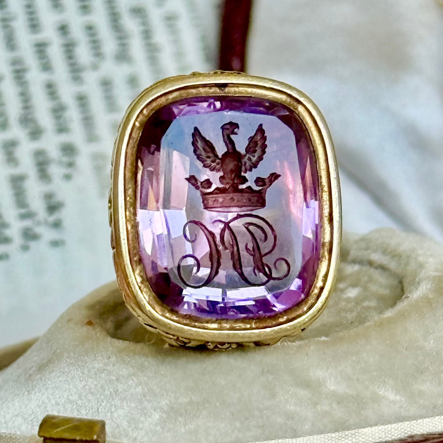 Antique Heavy Intaglio Fob Pendant; Circa 1880