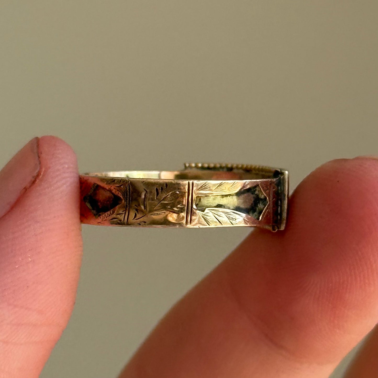 Antique Enamel & Pearl Mourning Ring in 9 Carat Gold; Circa 1906
