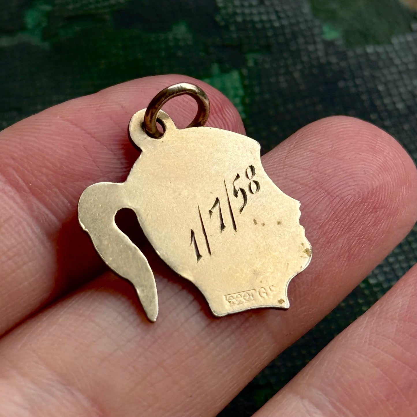Vintage Profile 'Michele' Pendant Token