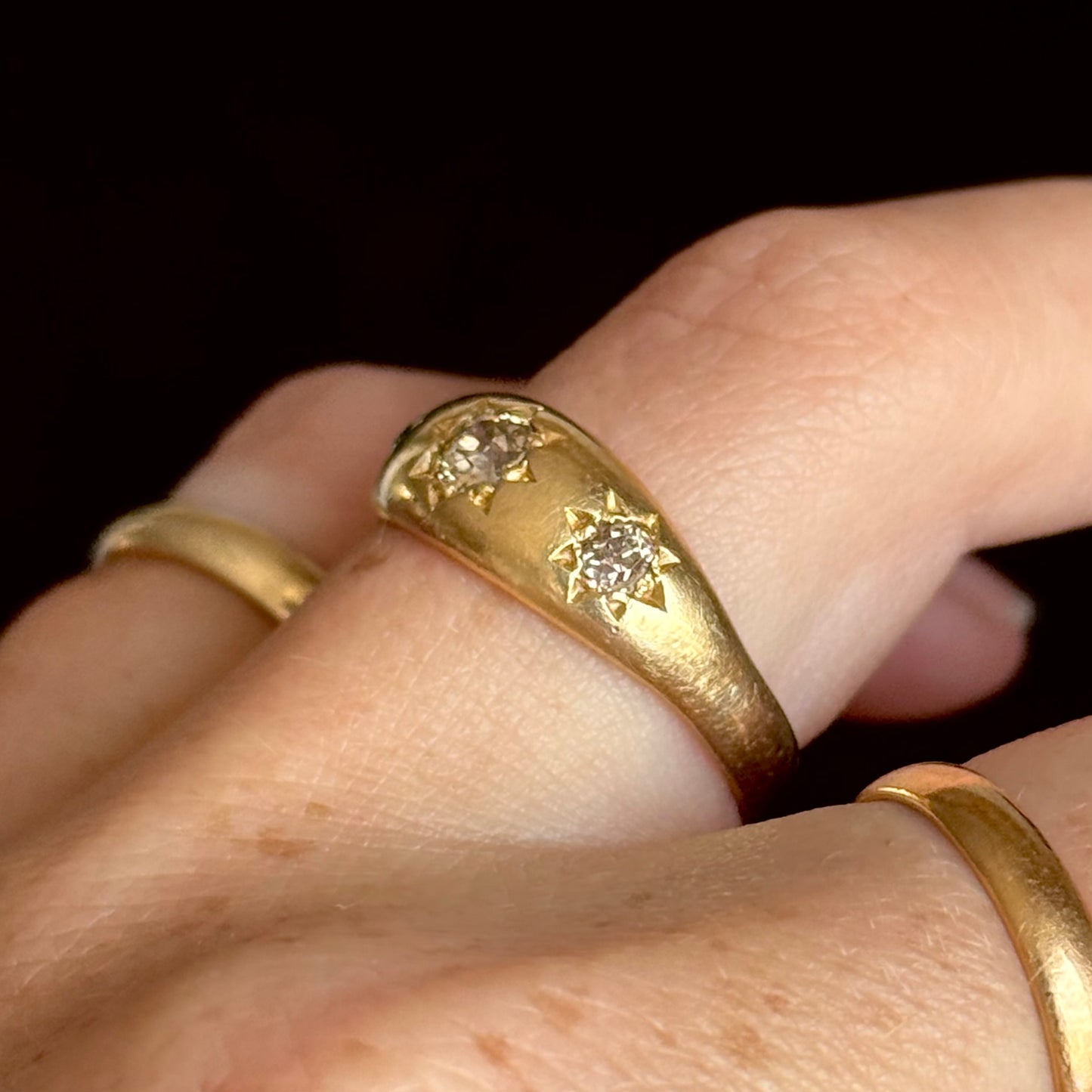 Antique Victorian Diamond Ring in 18 Carat Gold; Circa 1880