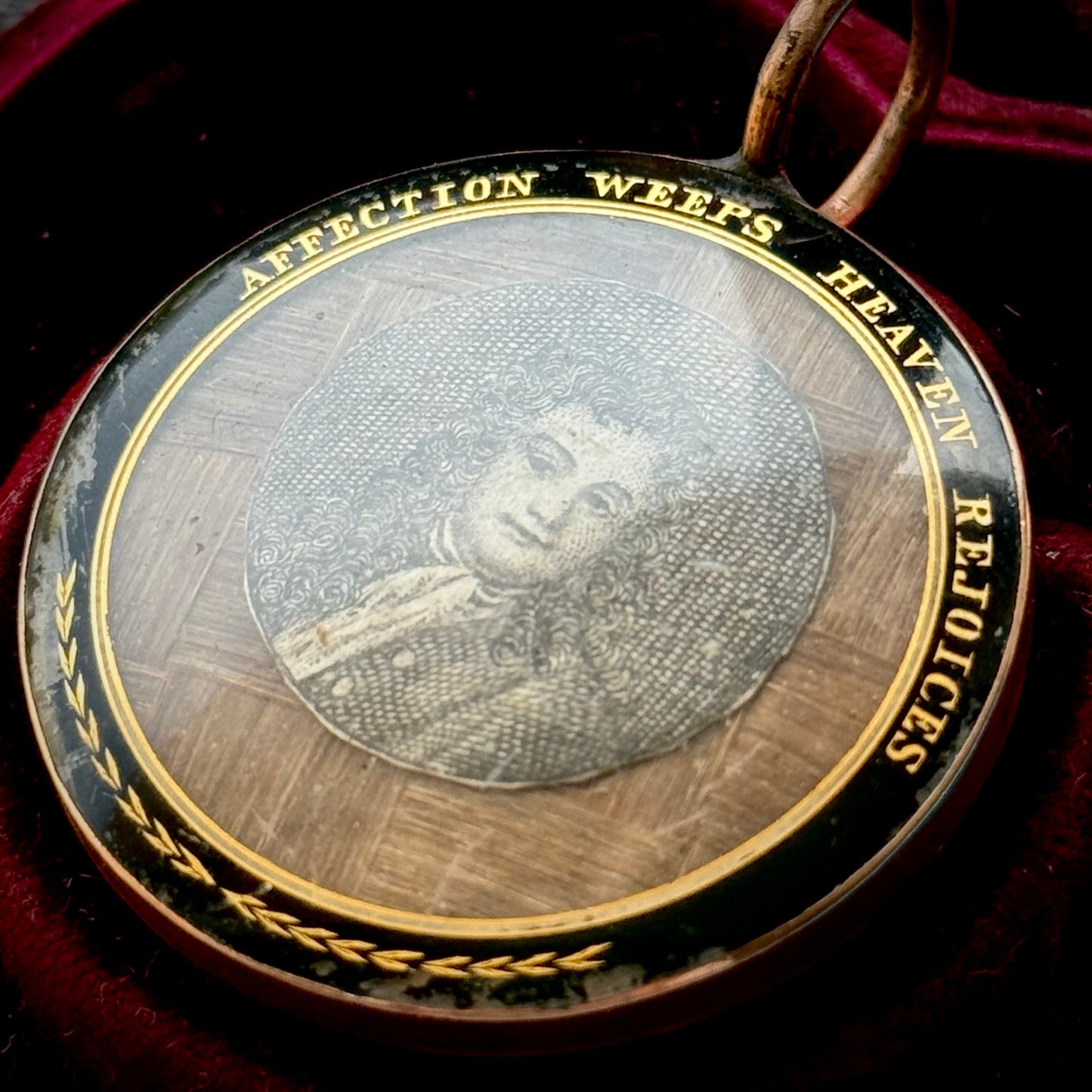 Georgian Mourning Hair Work Pendant; Circa 1810 (Copy)