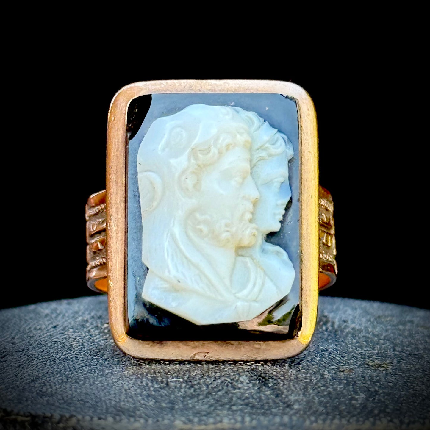 Antique Hercules and Omphale Ring; Circa 1895