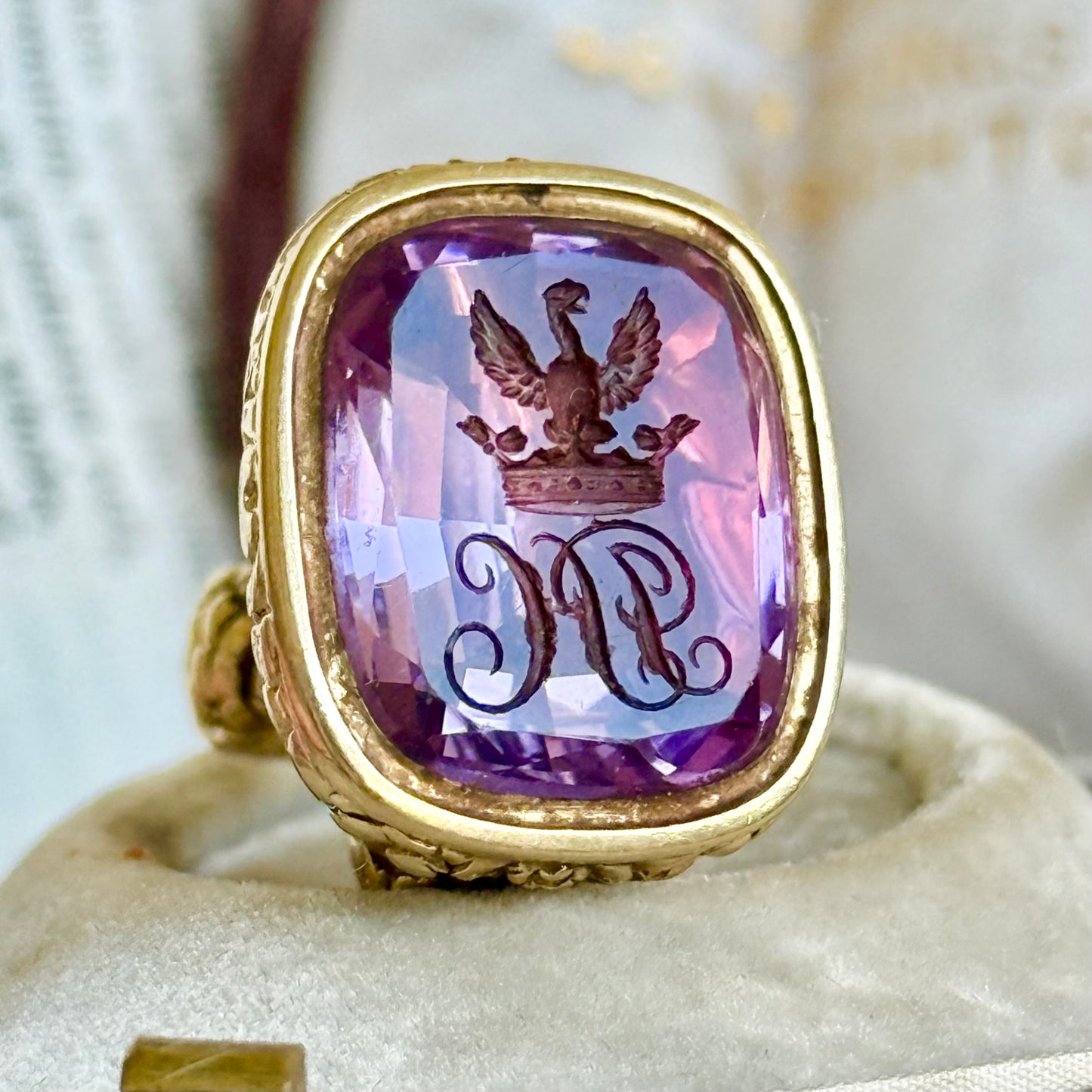 Antique Heavy Intaglio Fob Pendant; Circa 1880