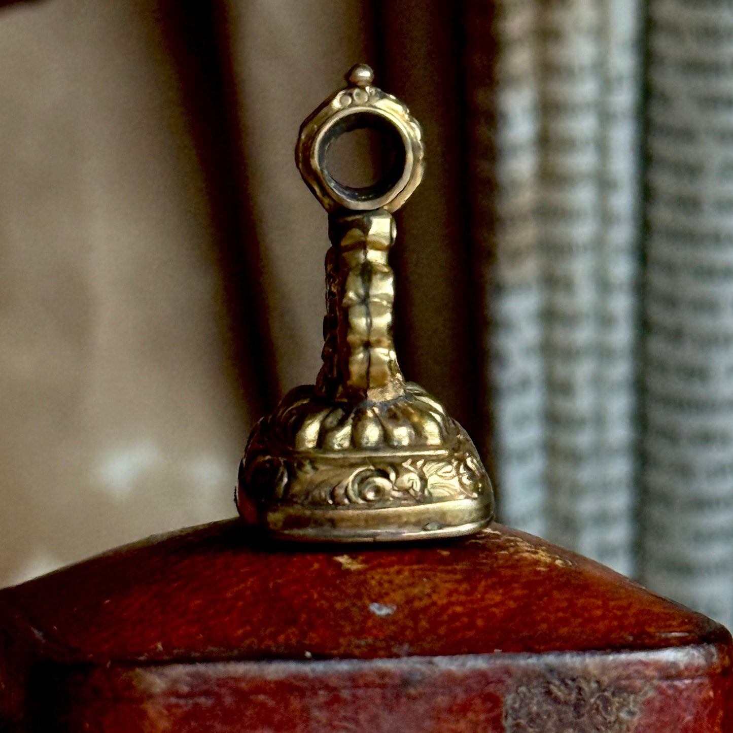 Victorian 'Love' & Rose Intaglio Fob Pendant; Circa 1860