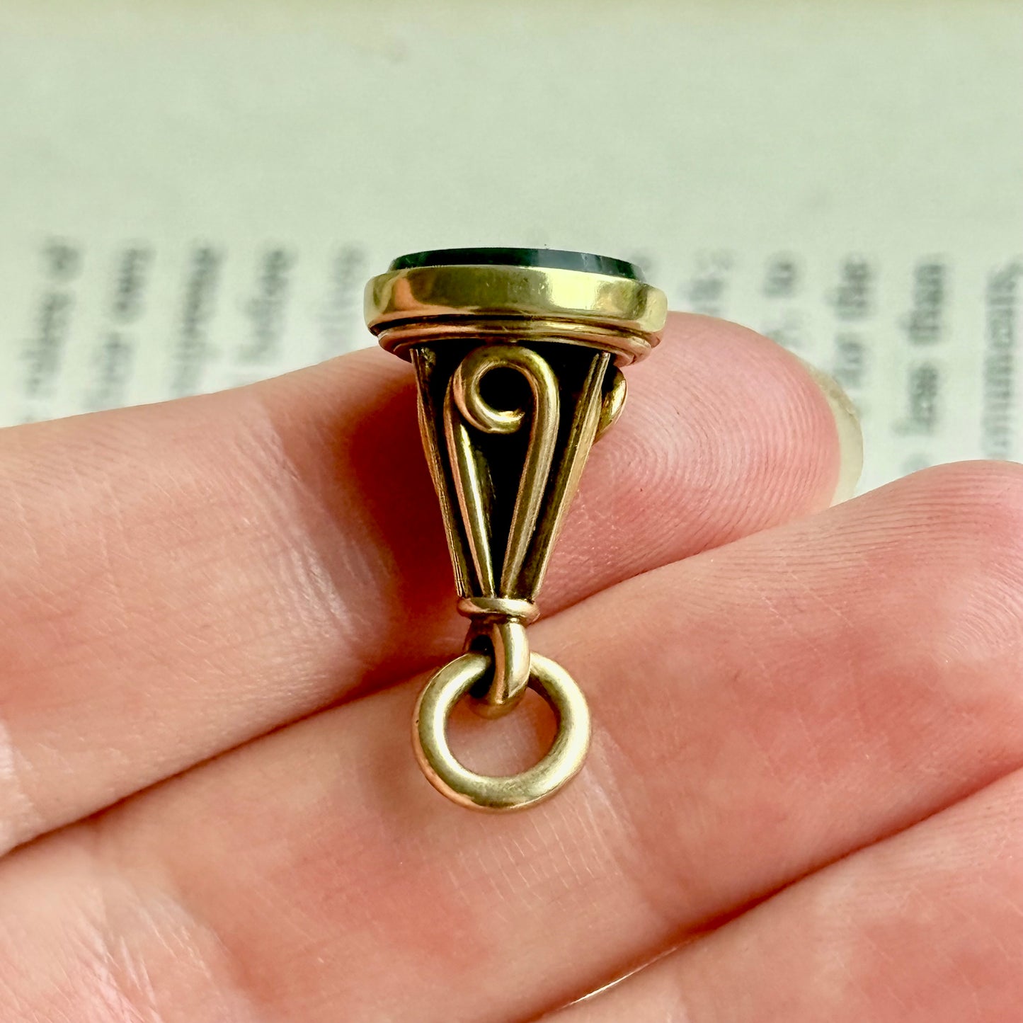 Victorian Intaglio Fob in 15 Carat Gold; Circa 1890