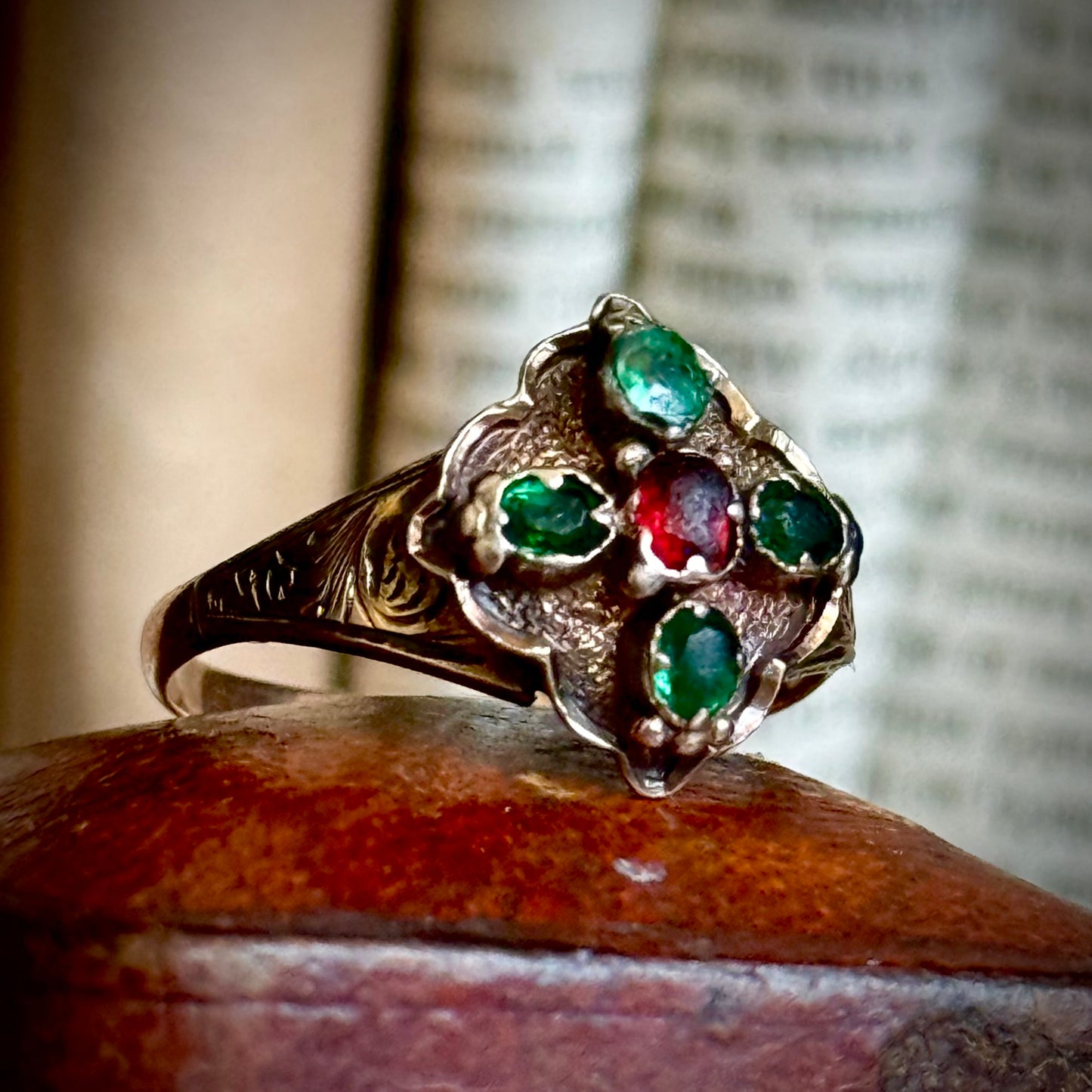 Early Victorian Paste Cluster in 9 Carat Rose Gold; Circa 1850