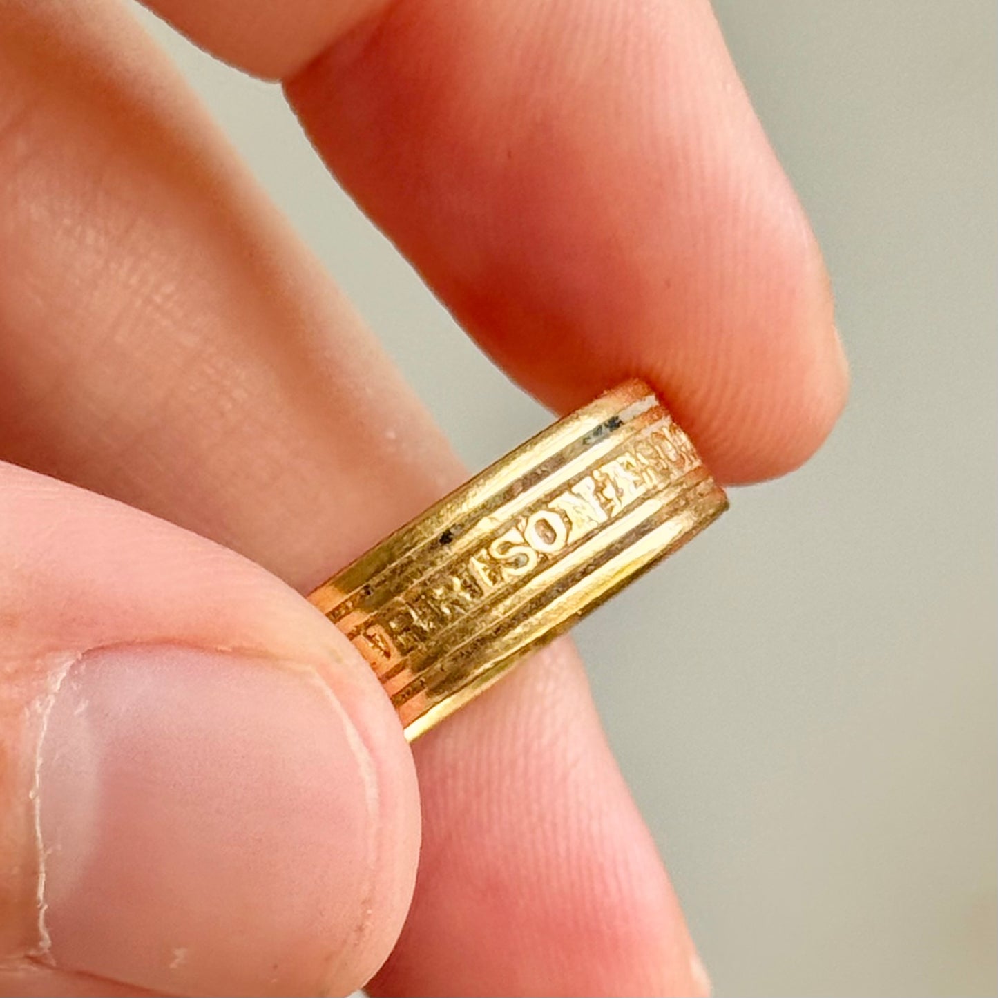 Georgian Mourning Ring in 22 Carat Gold; Circa 1791