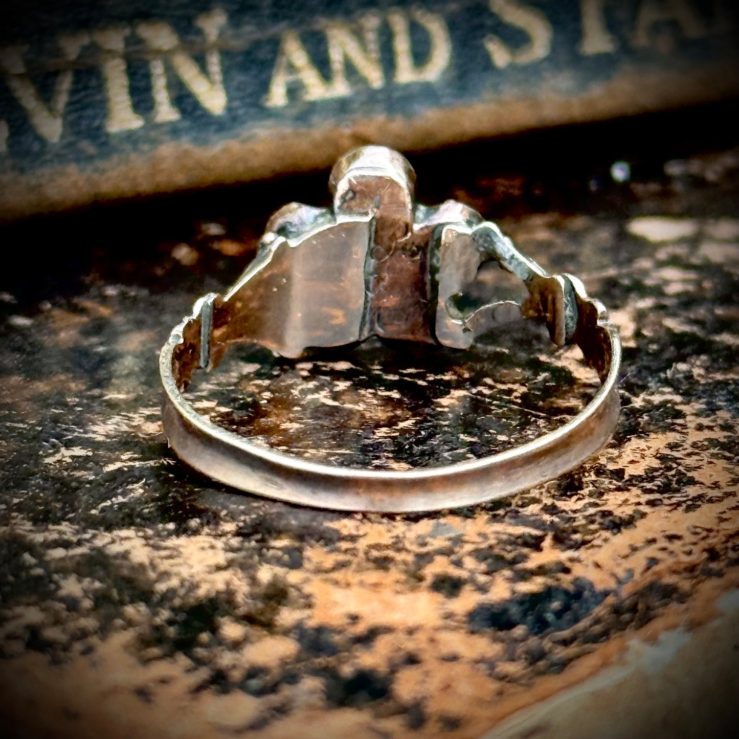 Antique Victorian Paste Pansy Ring