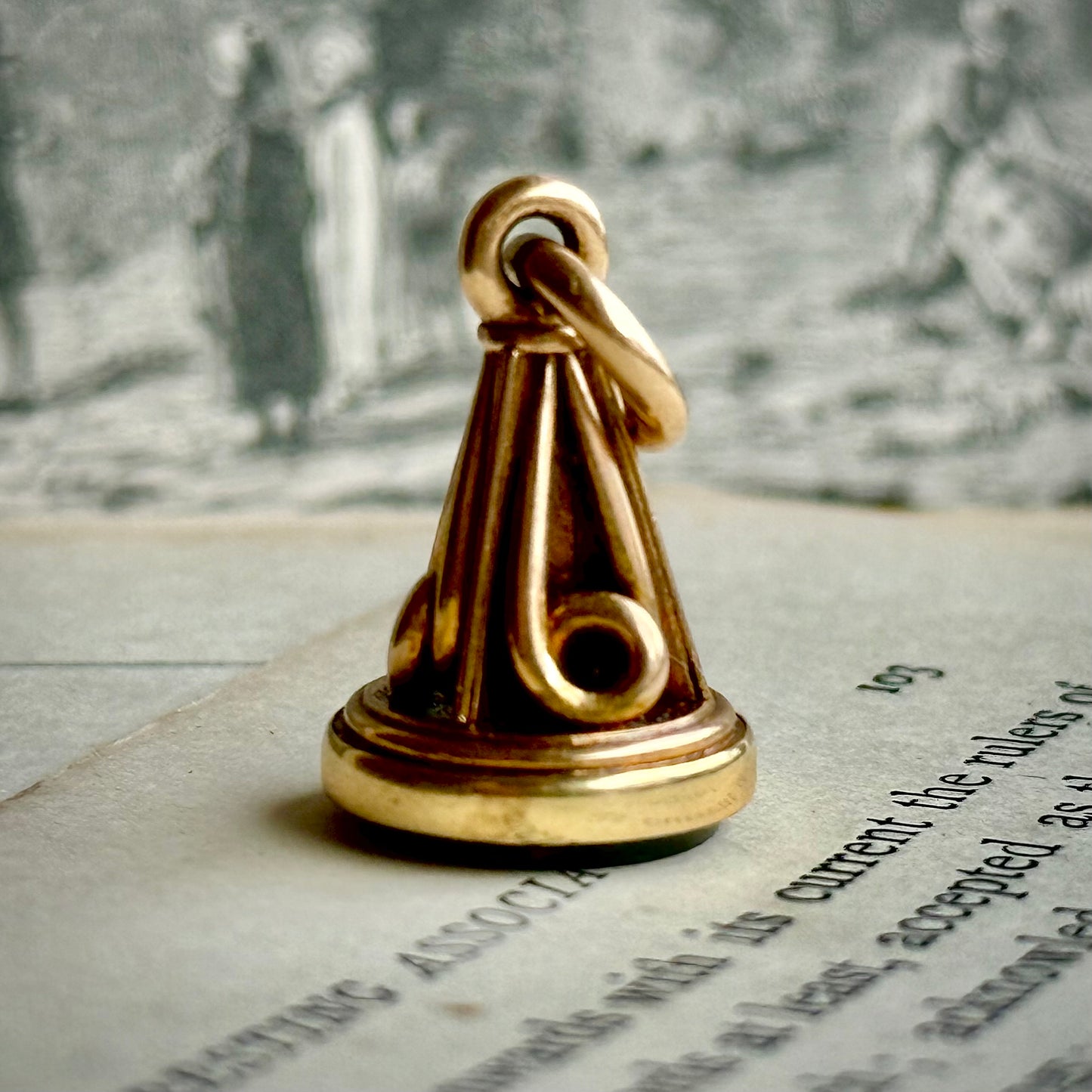 Victorian Intaglio Fob in 15 Carat Gold; Circa 1890