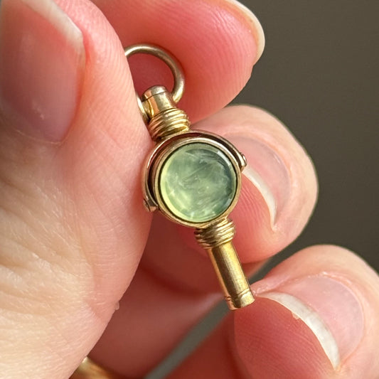 Antique Sentimental Swivel Intaglio Fob in 9 Carat Gold; Circa 1860
