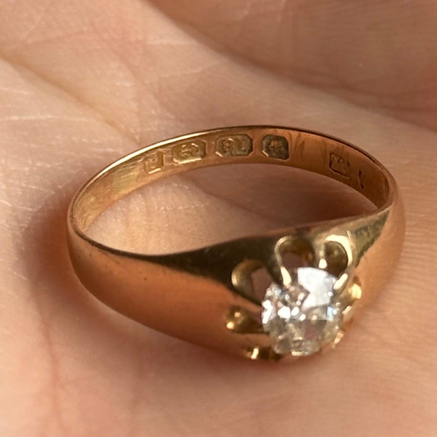 Antique Old Cut Diamond Ring in 18 Carat Gold' Circa 1900