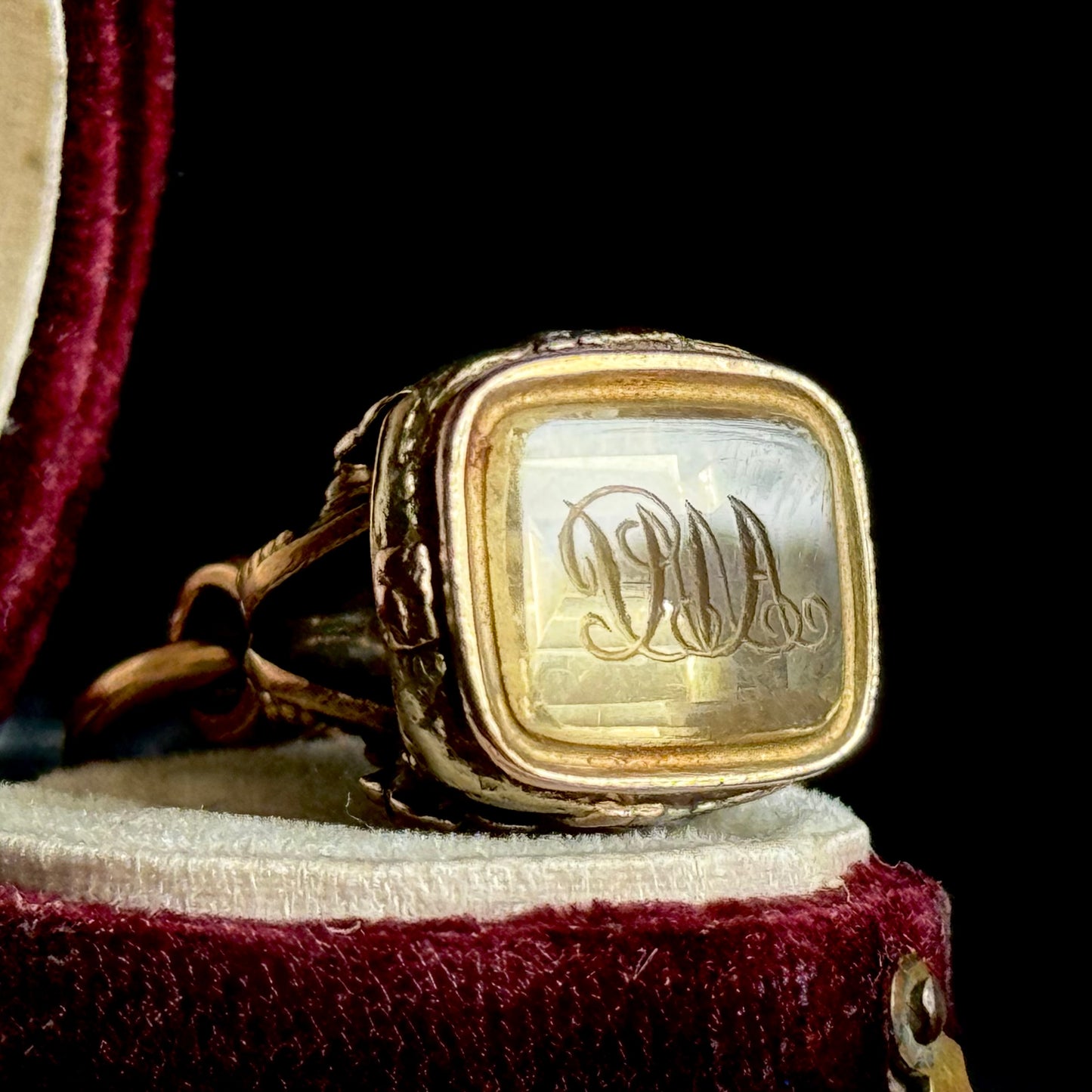 Victorian Intaglio Citrine Fob in 9 Carat Gold; Circa 1890