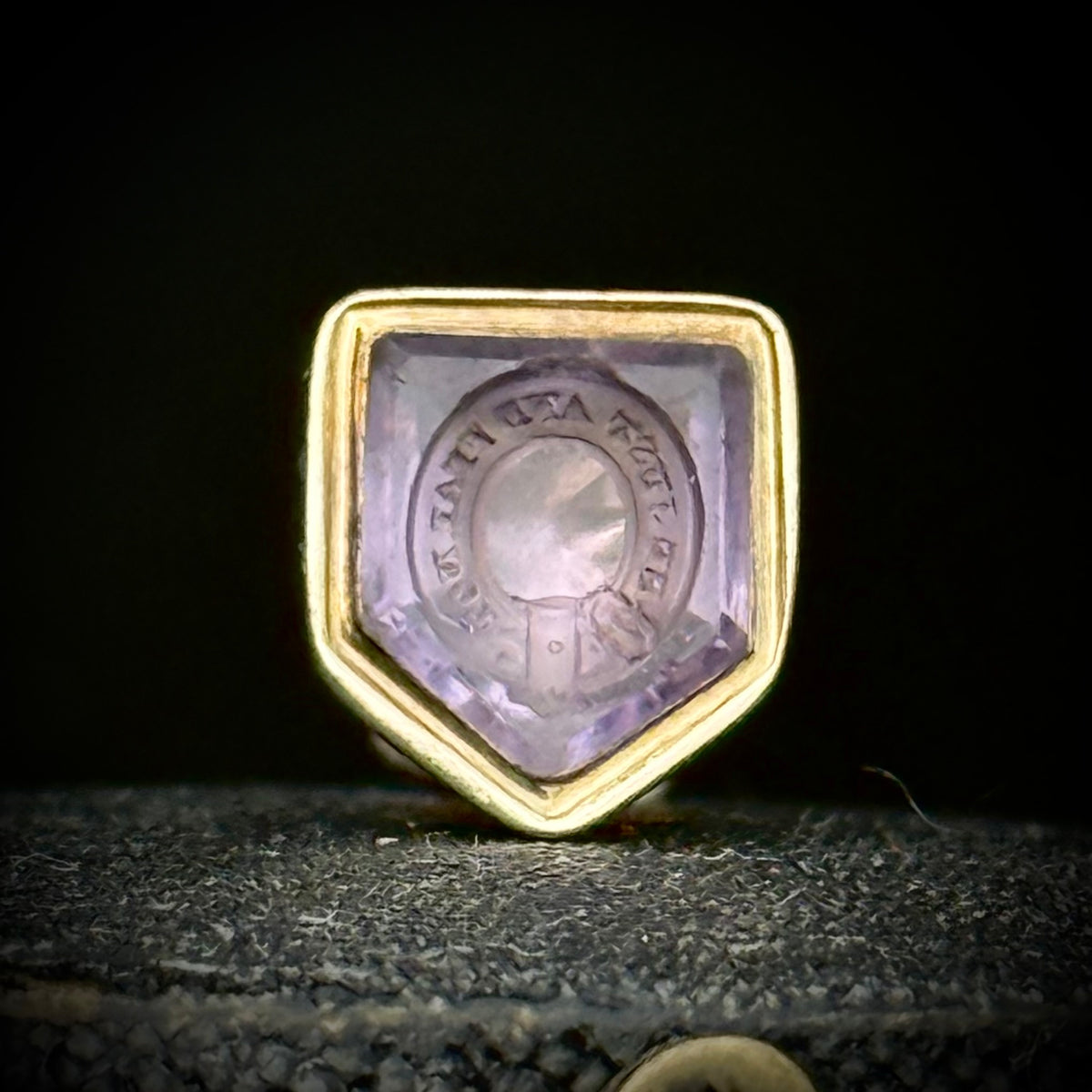 Georgian Amethyst Intaglio Fob Pendant; Circa 1830