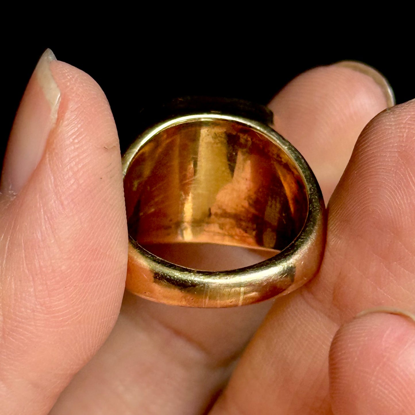 Antique Sentimental Intaglio Signet Ring