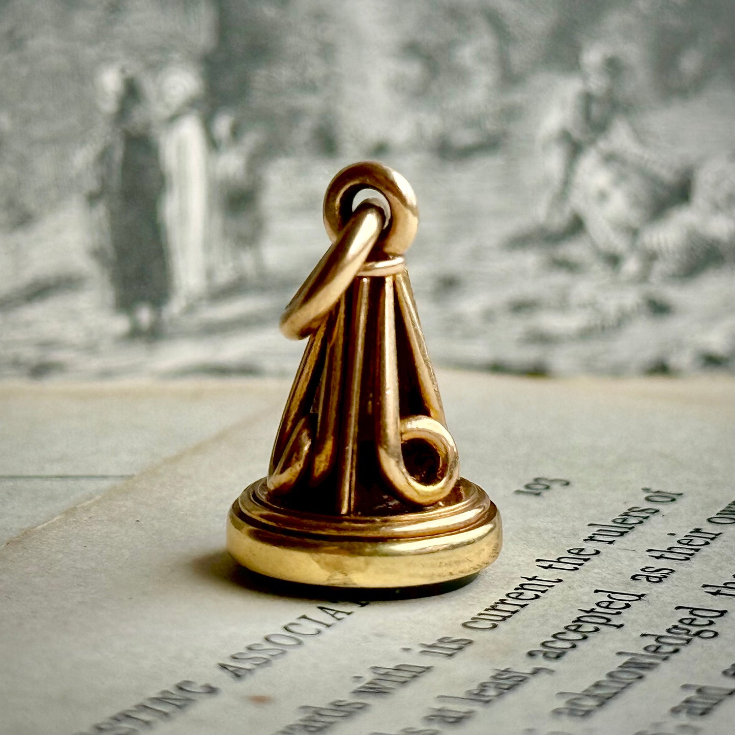 Victorian Intaglio Fob in 15 Carat Gold; Circa 1890