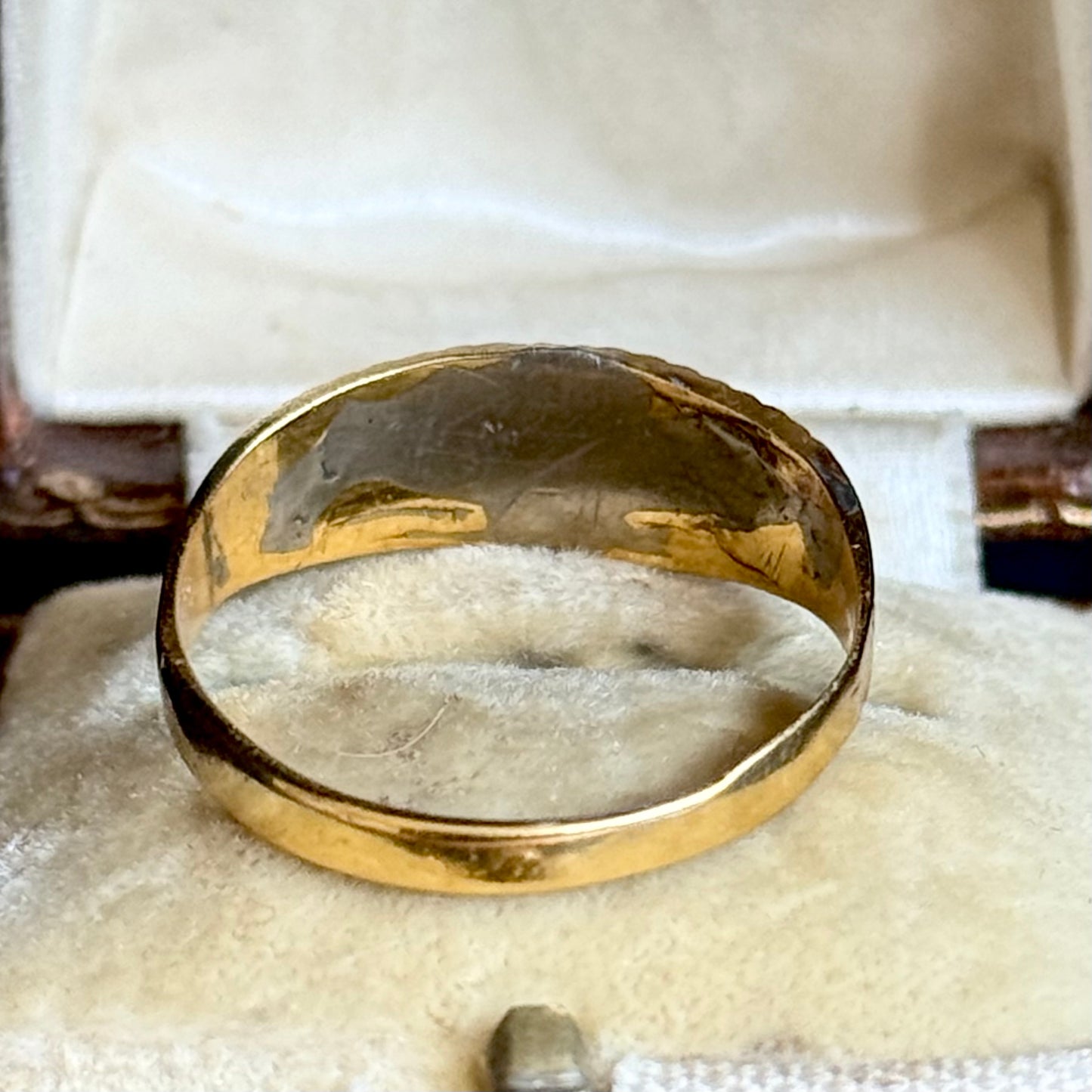Antique Sapphire & Pearl Ring in 9 Carat Gold; Circa 1900