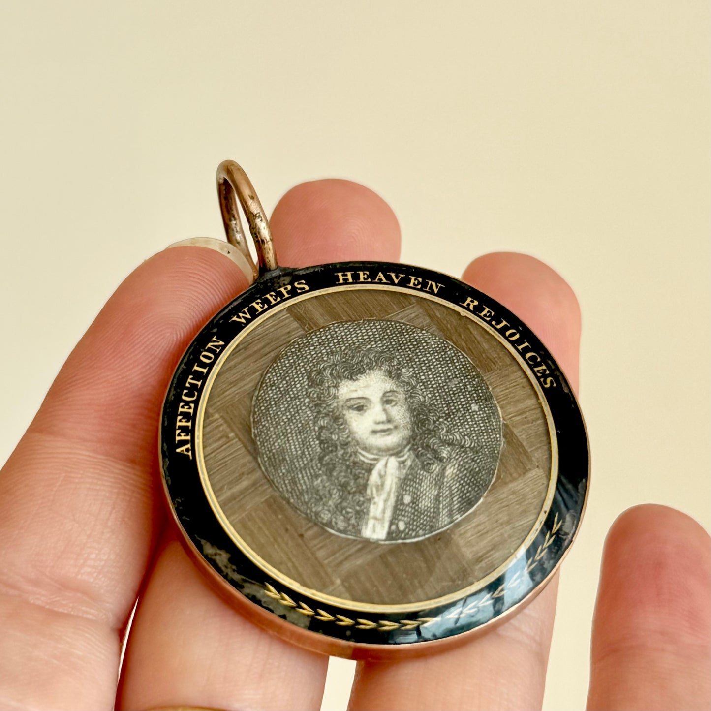 Georgian Mourning Hair Work Pendant; Circa 1810 (Copy)