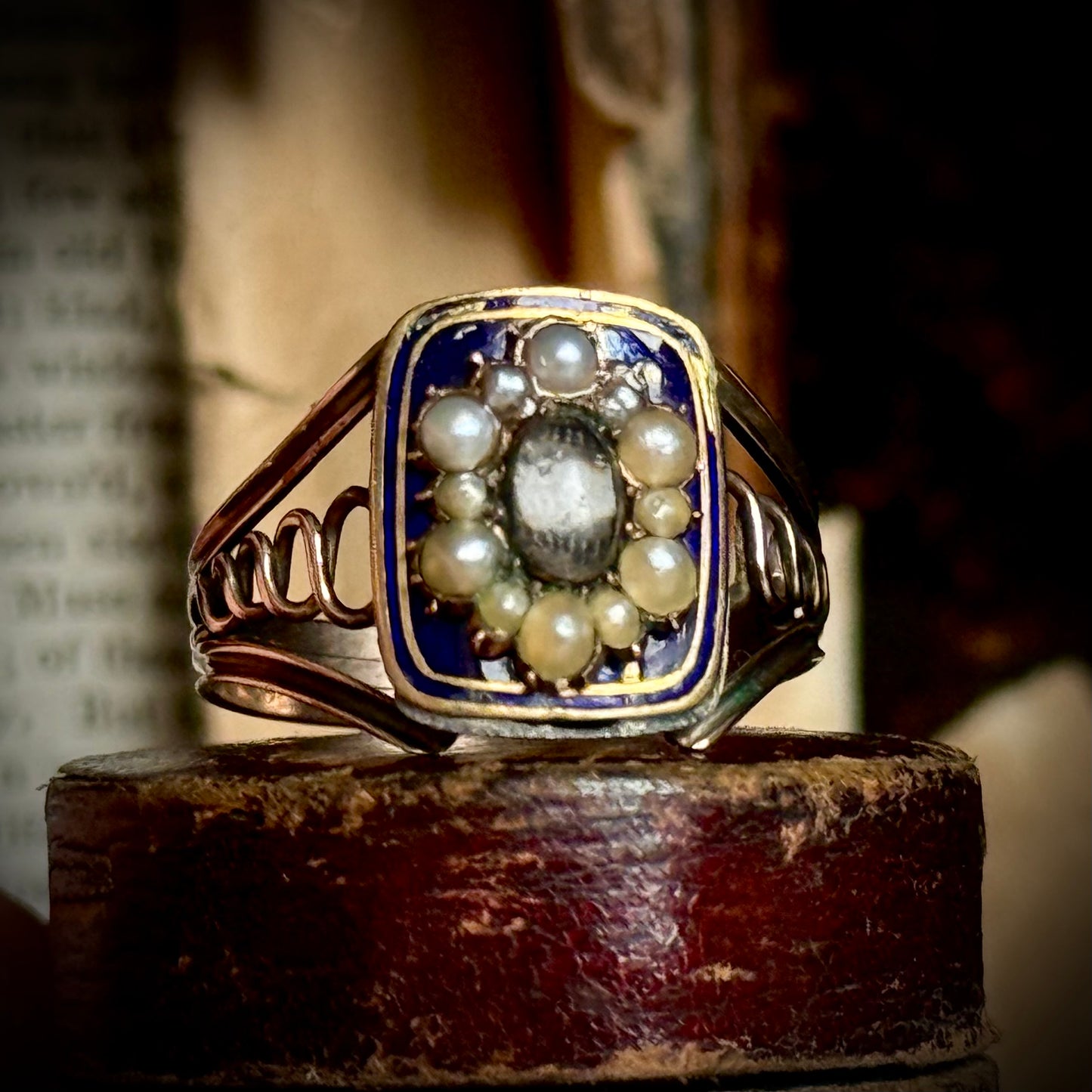 Antique Georgian Mourning Ring in 9 Carat Gold