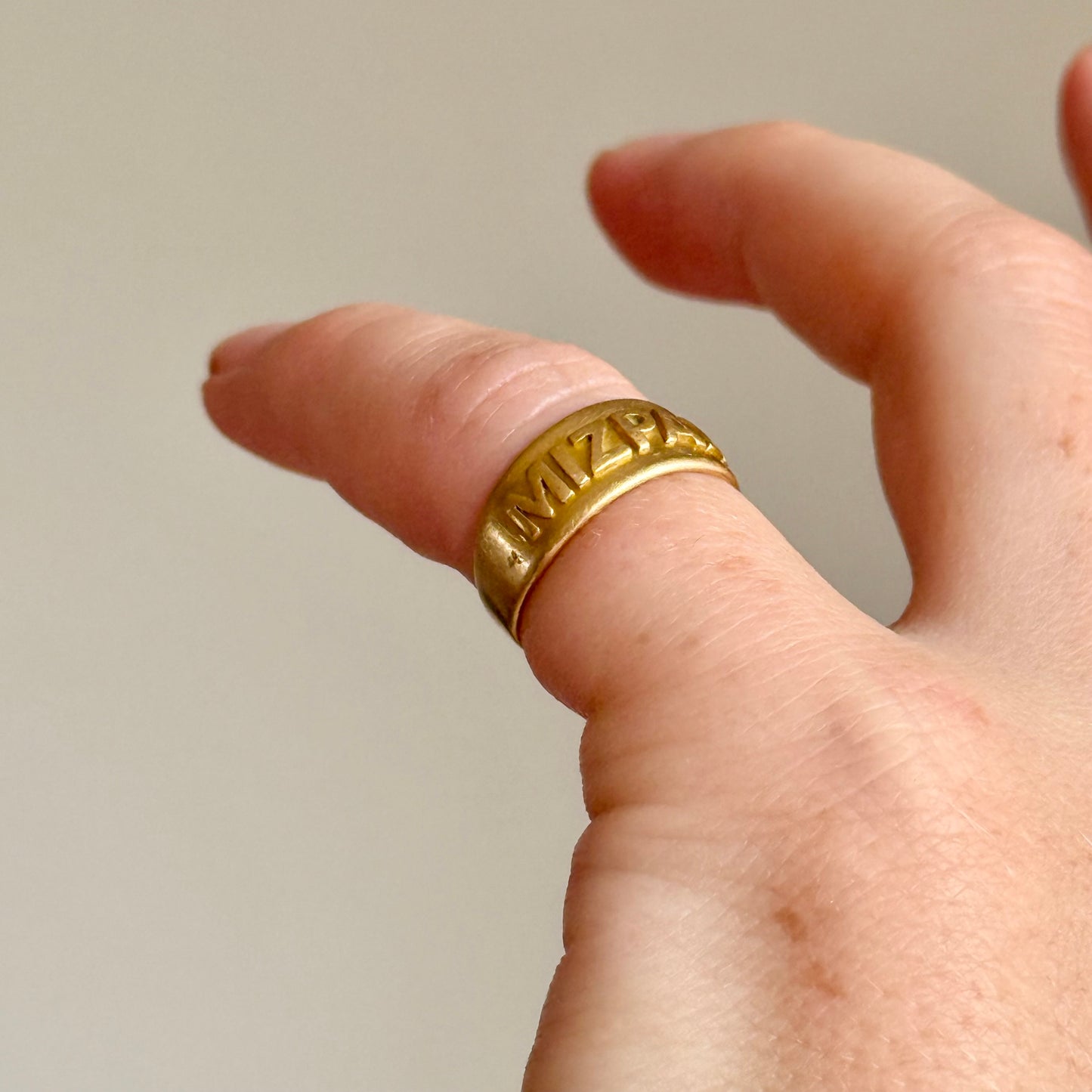 Victorian Mizpah Ring Created In 18 Carat Gold; Circa 1882