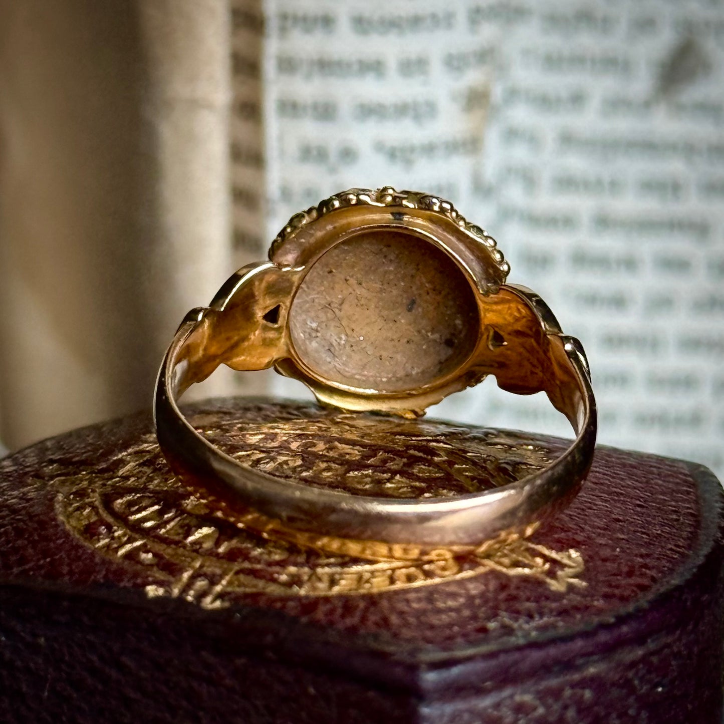 Antique Moonstone & Pearl Ring in 15 Carat Gold