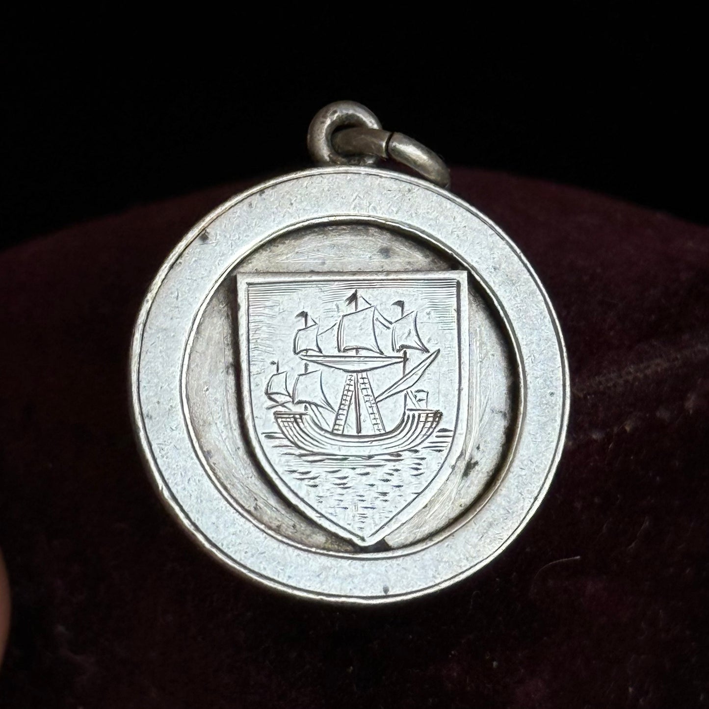 Antique Scottish Ship Silver Token; Circa 1912