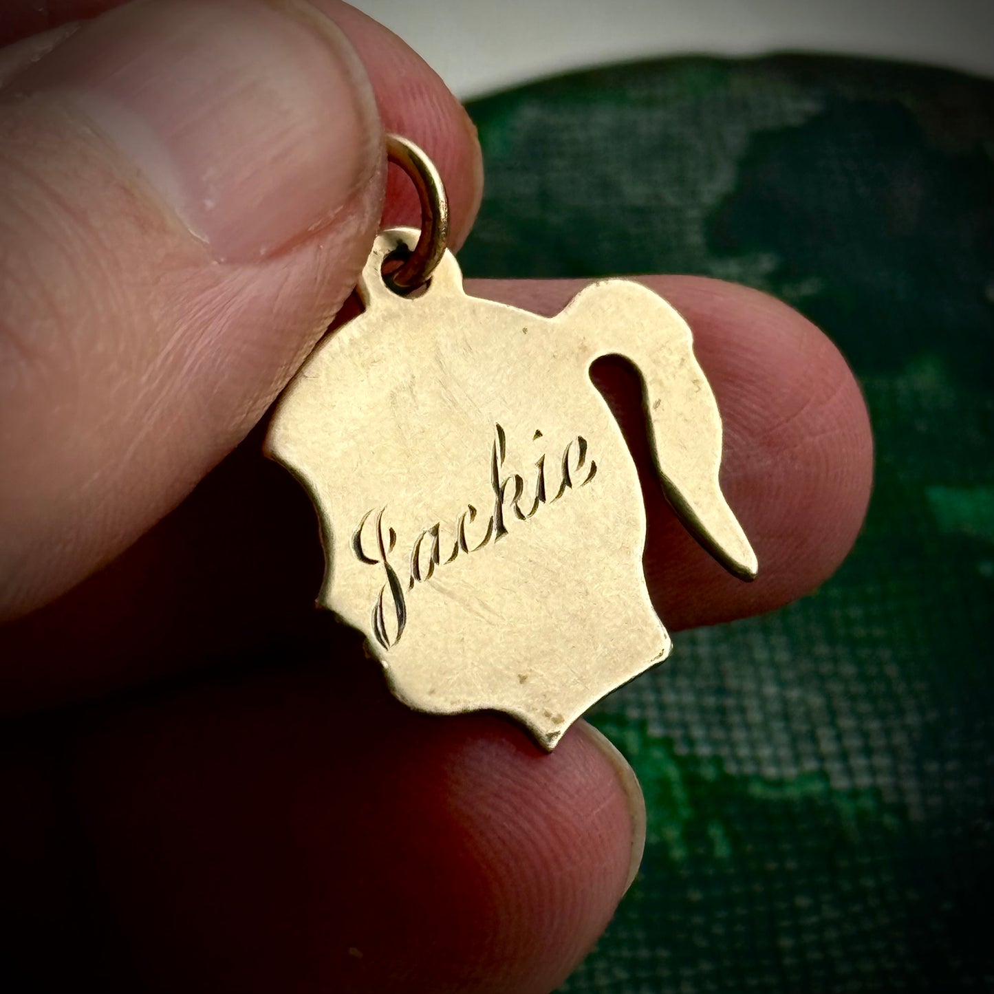 Vintage Profile 'Jackie' Pendant Token