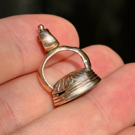 Antique Georgian Fob Set With Ancient Boar Intaglio Pendant