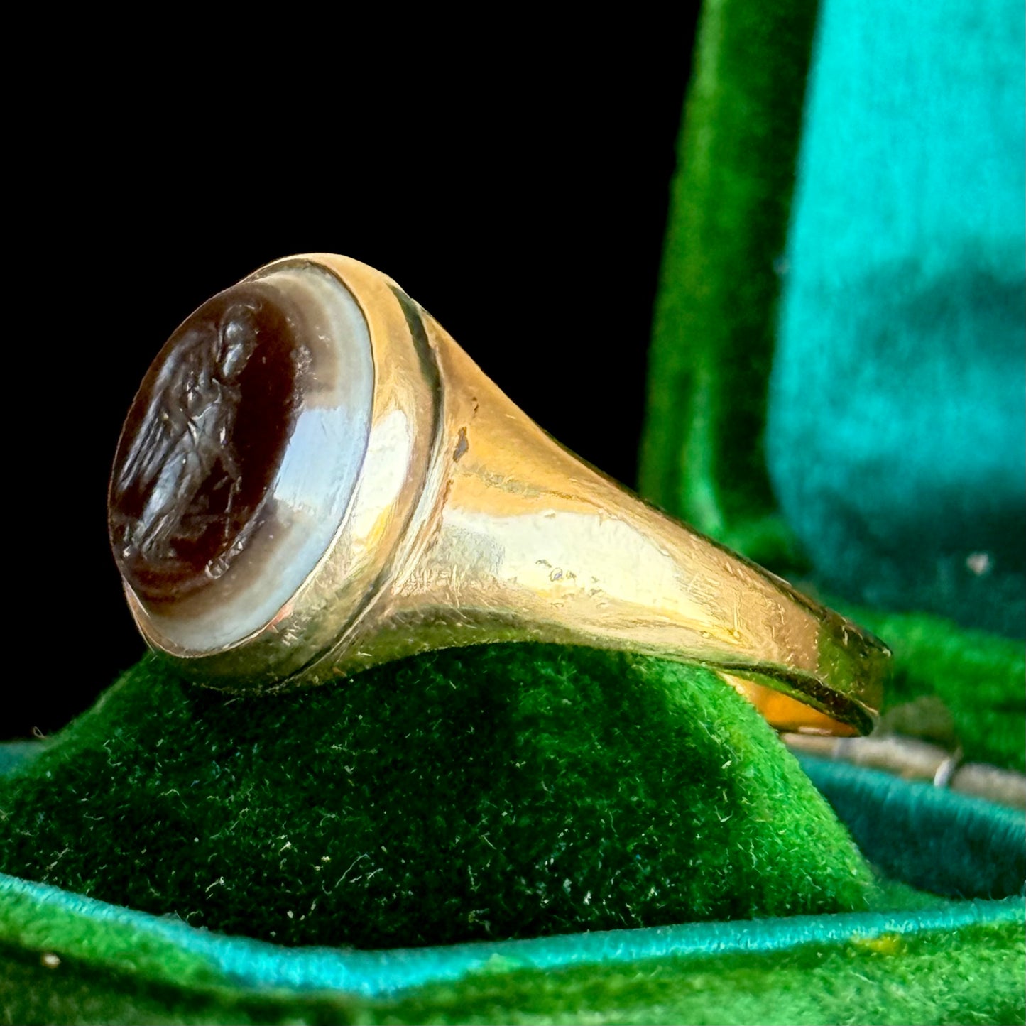 Ancient Roman Goddess Victoria Intaglio Ring