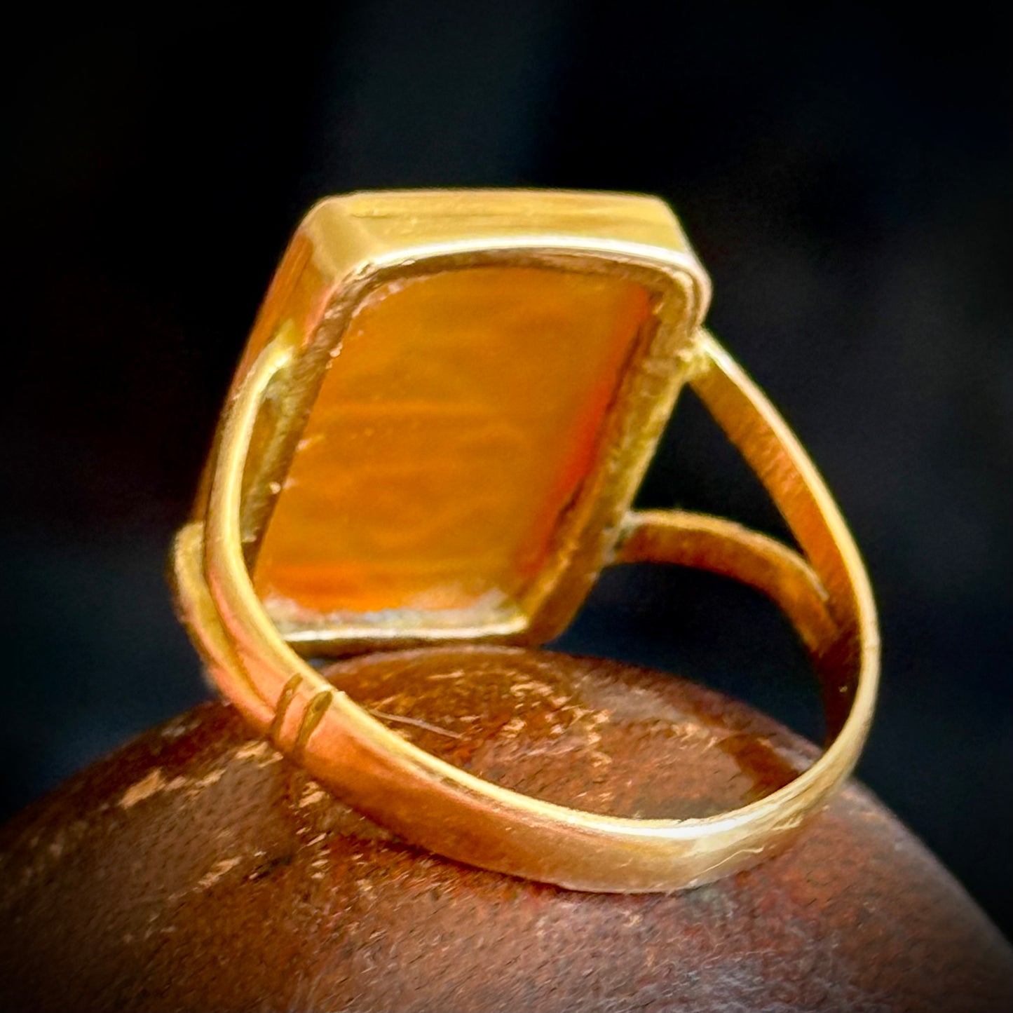 Antique Victorian Carnelian Arabic Intaglio; Circa 1880
