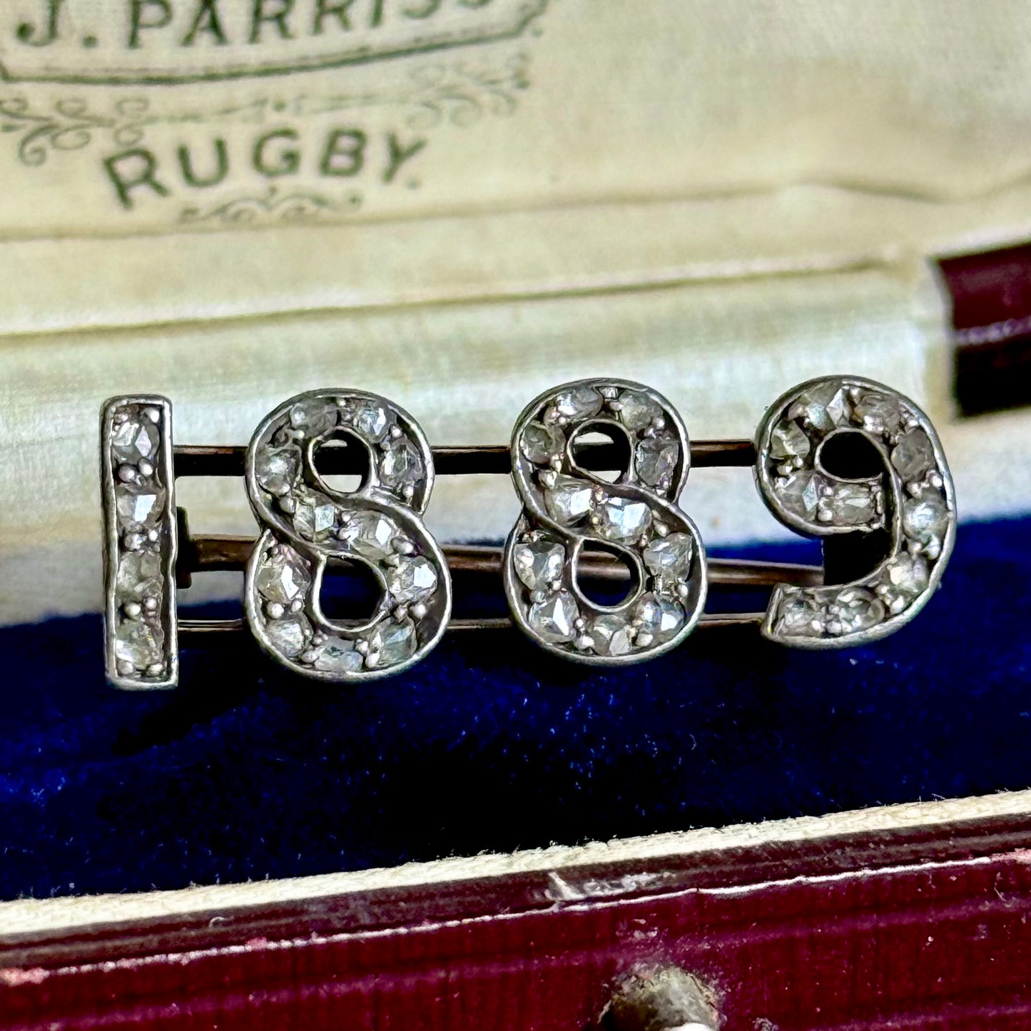 Victorian Diamond Brooch in 9 Carat Gold; Circa 1889