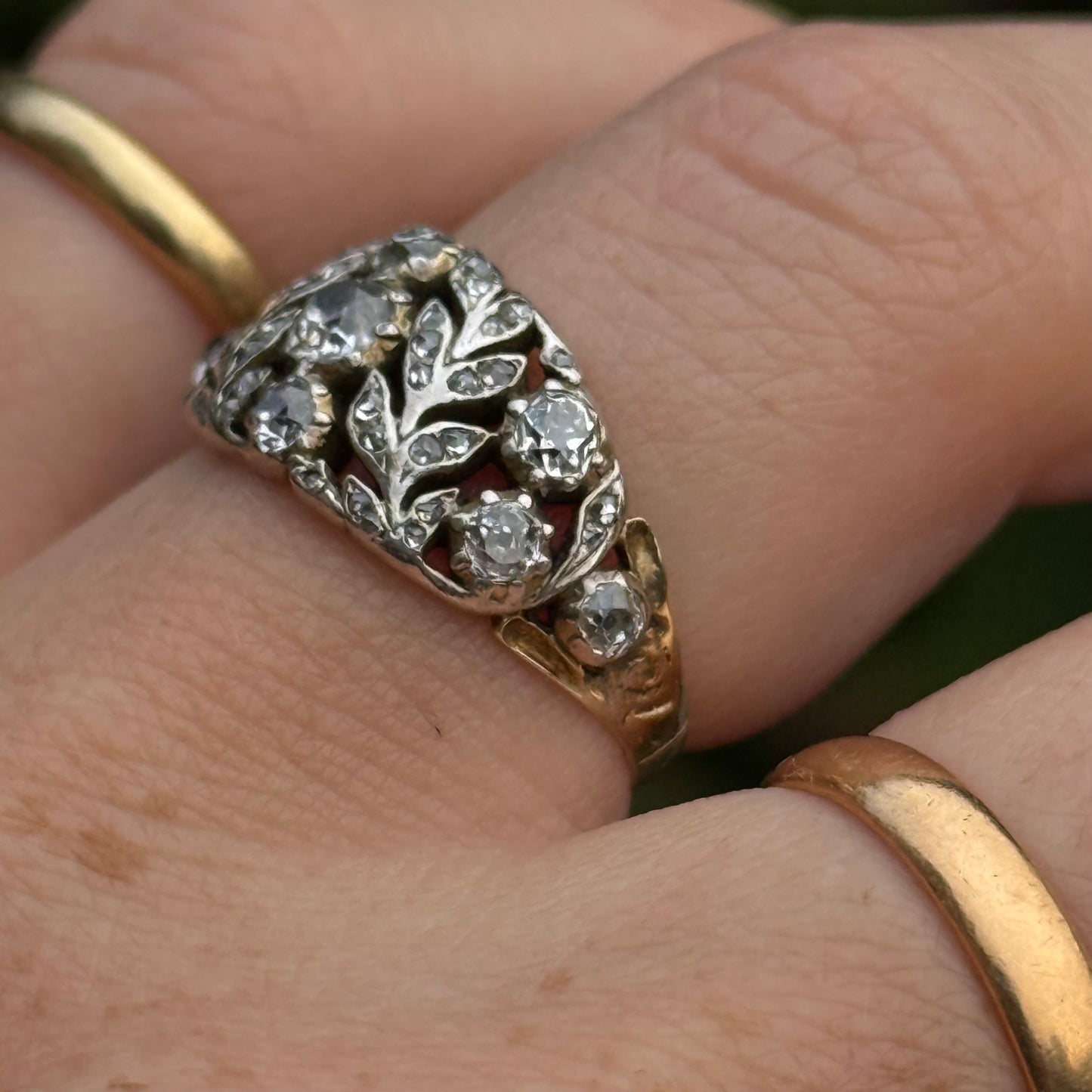 Late Georgian Diamond Floral Band; Circa 1830