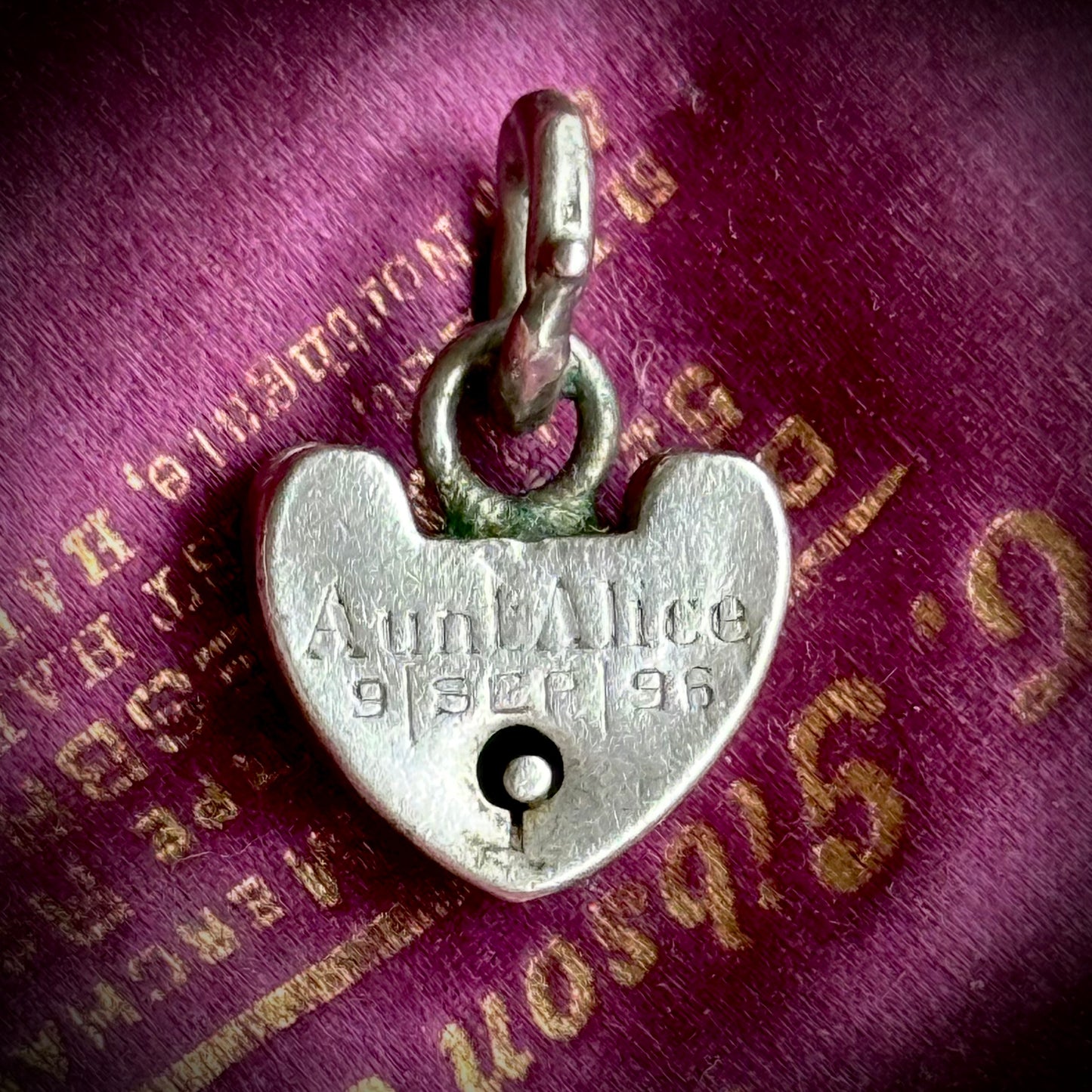 Victorian 'Aunt Alice' Love Lock Pendant' Circa 1896