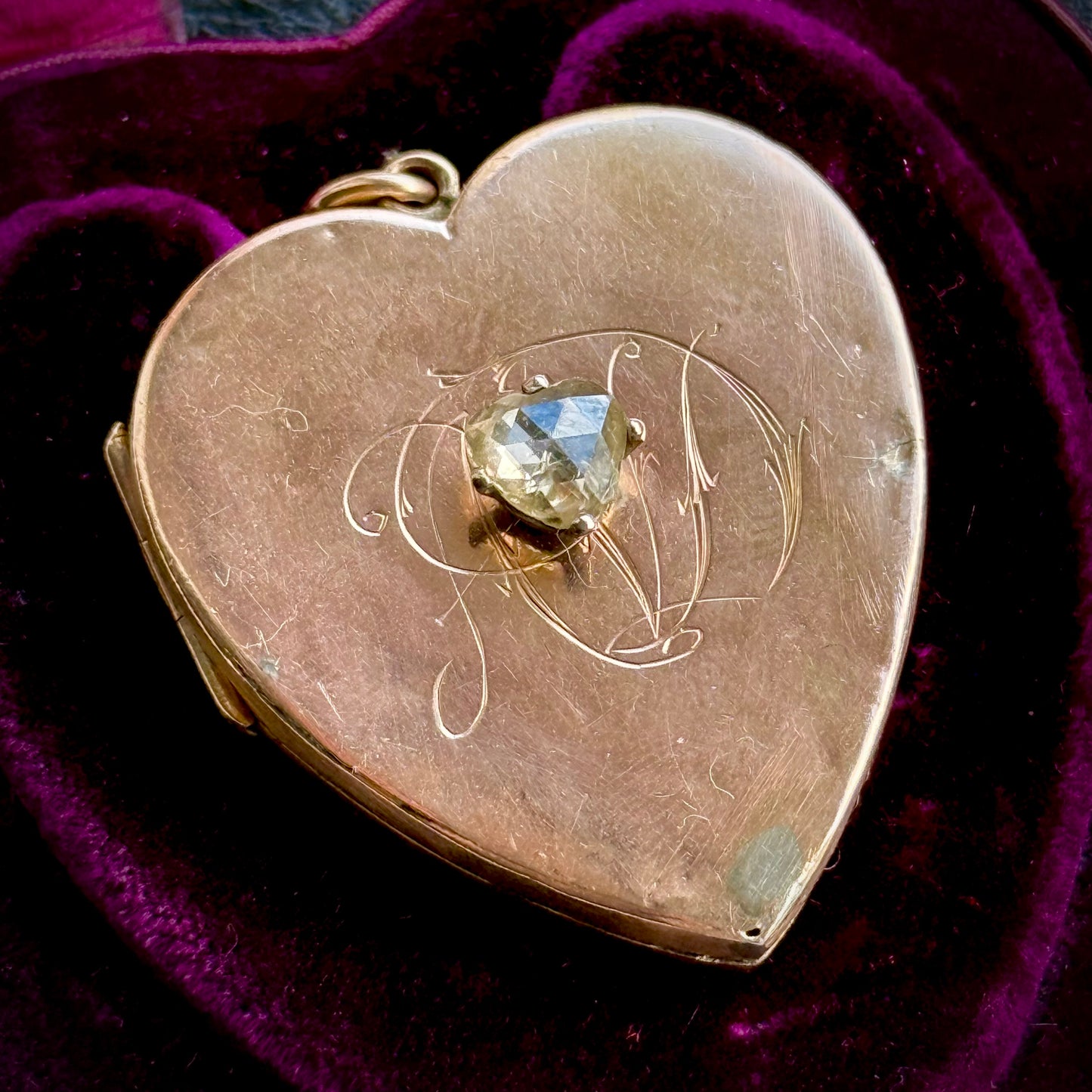 Victorian Rose Cut Diamond Heart Locket; Circa 1890