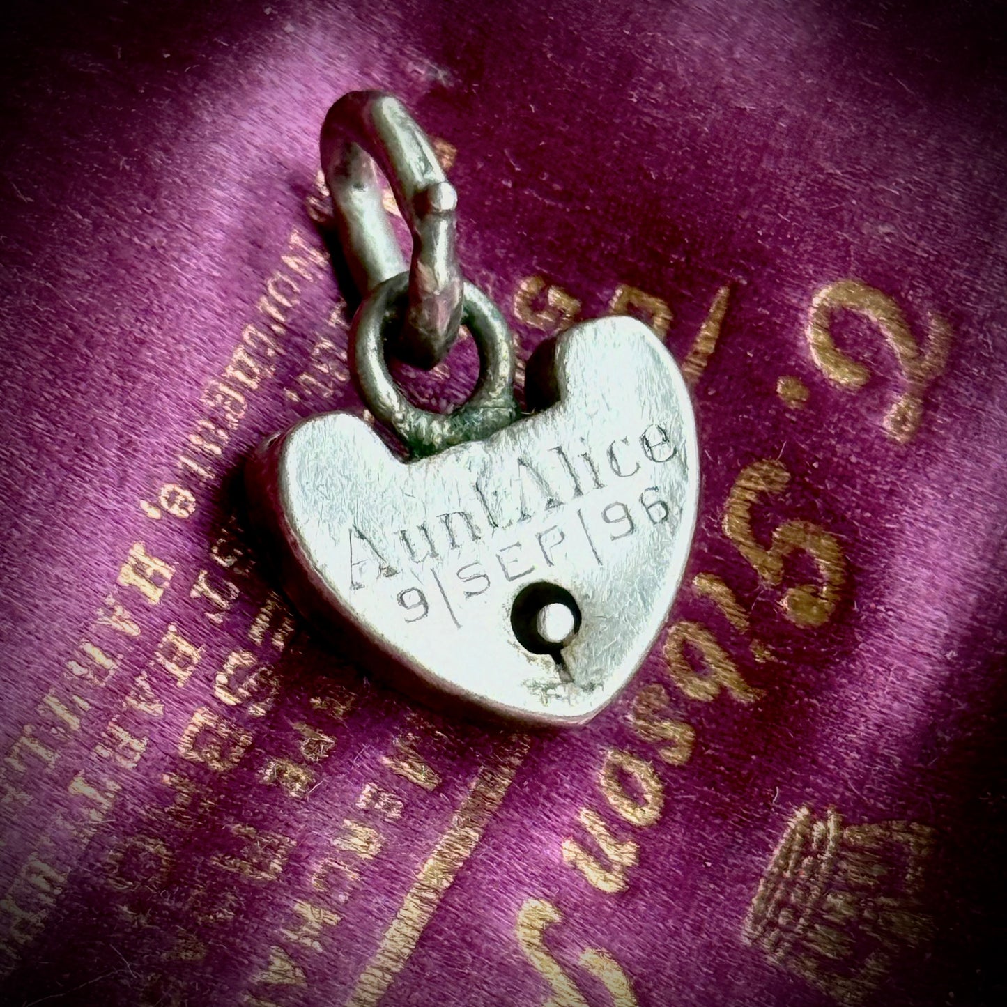 Victorian 'Aunt Alice' Love Lock Pendant' Circa 1896