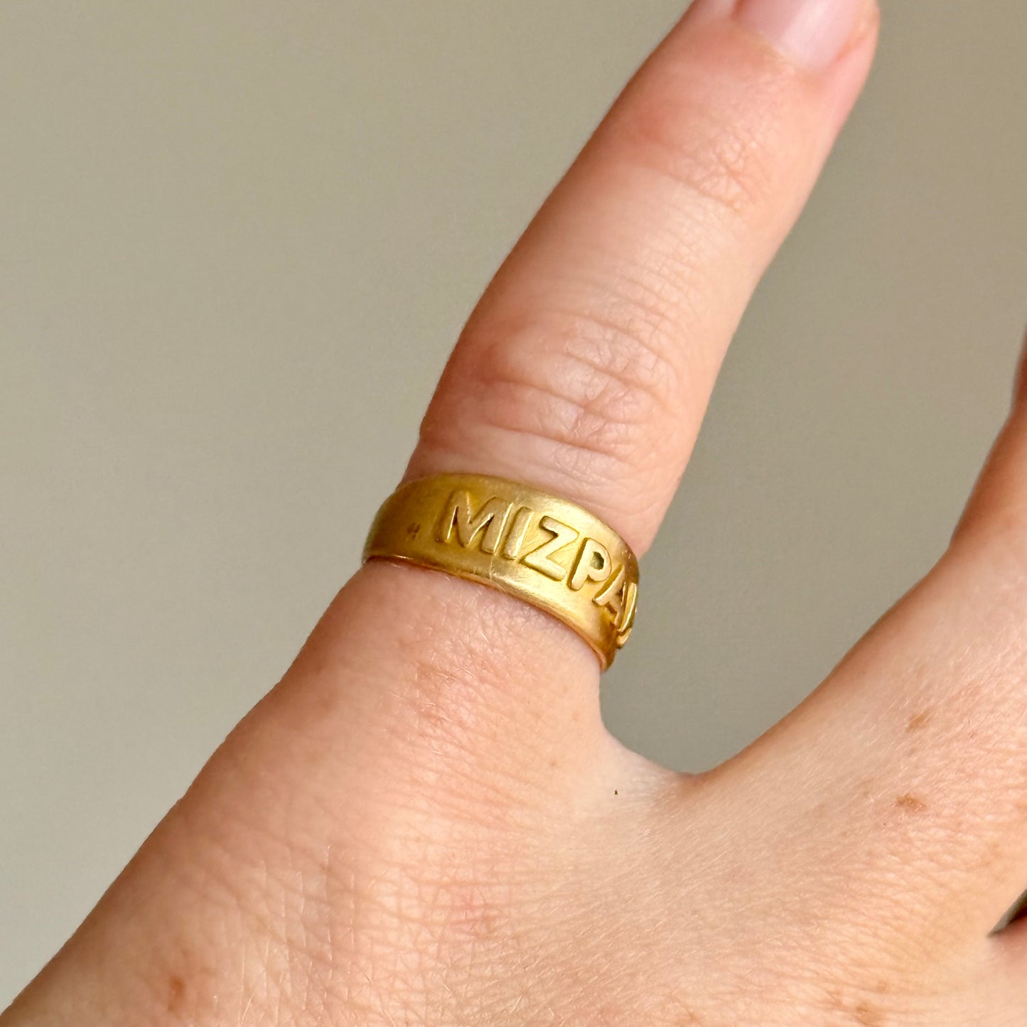 Victorian Mizpah Ring Created In 18 Carat Gold; Circa 1882